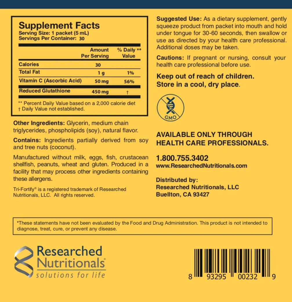 Researched Nutritionals Liposomal Glutathione (450mg) + Colostrum & Mushrooms Supplement for Immunity - Enhanced Immunity Duo - Tri-Fortify Watermelon + Transfer Factor Multi-Immune (2 Piece Set) Researched Nutritionals Au supplements
