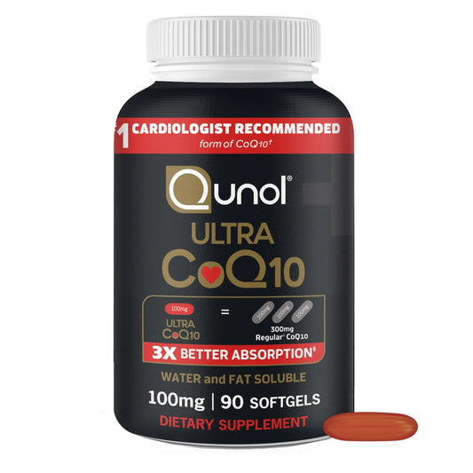 Qunol Ultra CoQ10 100mg Softgels- 3x Better Absorption, Antioxidant for Heart Health & Energy Production, Coenzyme Q10 Vitamins QunolAU supplements