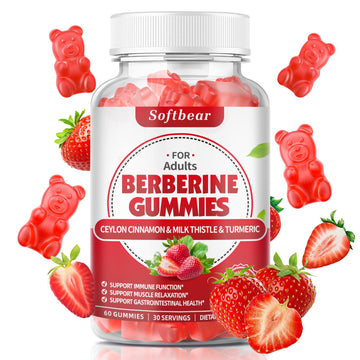 softbear Berberine with Ceylon Cinnamon Gummies-99% Purity Berberine HCL Supplements softbear Au supplements