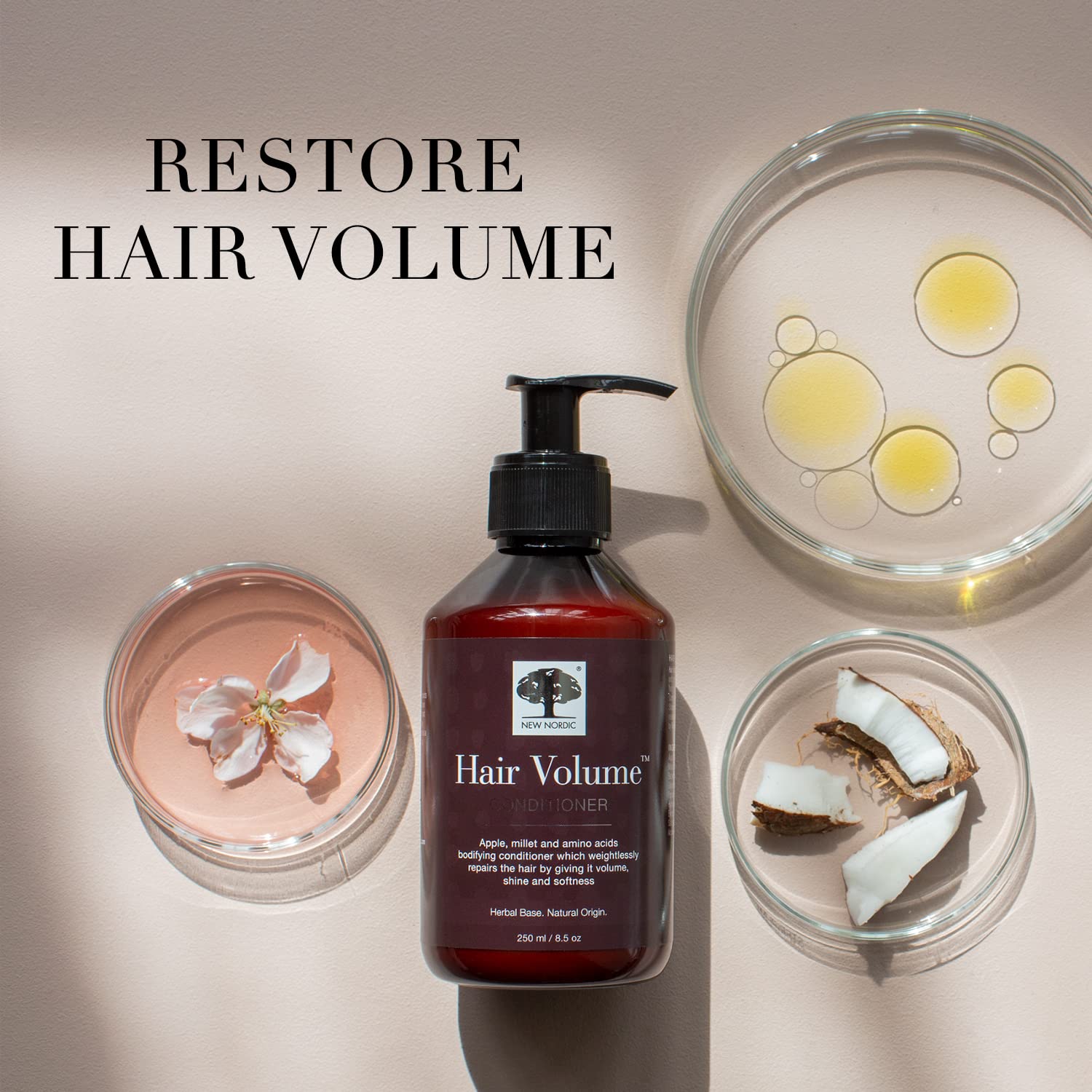 New Nordic Hair Volume Conditioner, Creamy Herbal Recipe to Weightlessly Hydrate, Volumize, Soften & Shine, Vegan, Clean Ingredients, 8.5 Fl Oz NEW NORDIC Au supplements