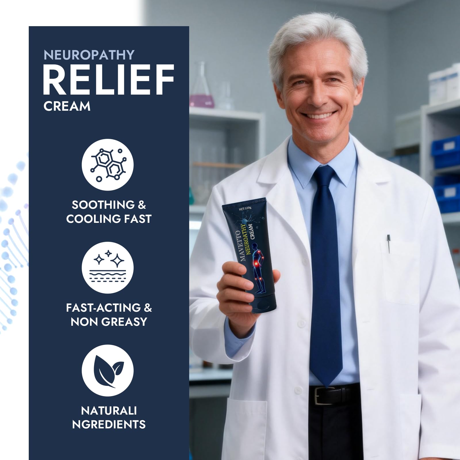 Bare Basics MAVETTO Neuropathy Relief Cream, Neurosoothe Formula Nerve Cream, Contains Capsaicin, Arnica, Menthol, MSM and Glucosamine, Improve Joint Discomfort, Increase Mobility (2pcs) Bare Basics Au supplements