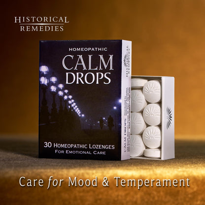 Historical Remedies Calm Drops Homeopathic Lozenges (1 Pack)| Natural Care for Emotional Stress Relief, Vegan & Gluten-Free Organic Vanilla Flavor Drops to Promote Relaxation and a Sense of Calm Historical Remedies buy supplements Au