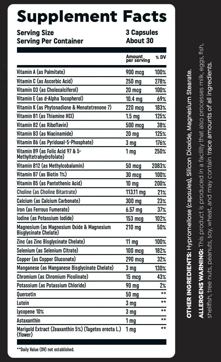 Multi VIT by HTLT | Complete Multivitamin for Men and Women | Daily Energy and Immunity Supplement | HTLT Supps Au supplements