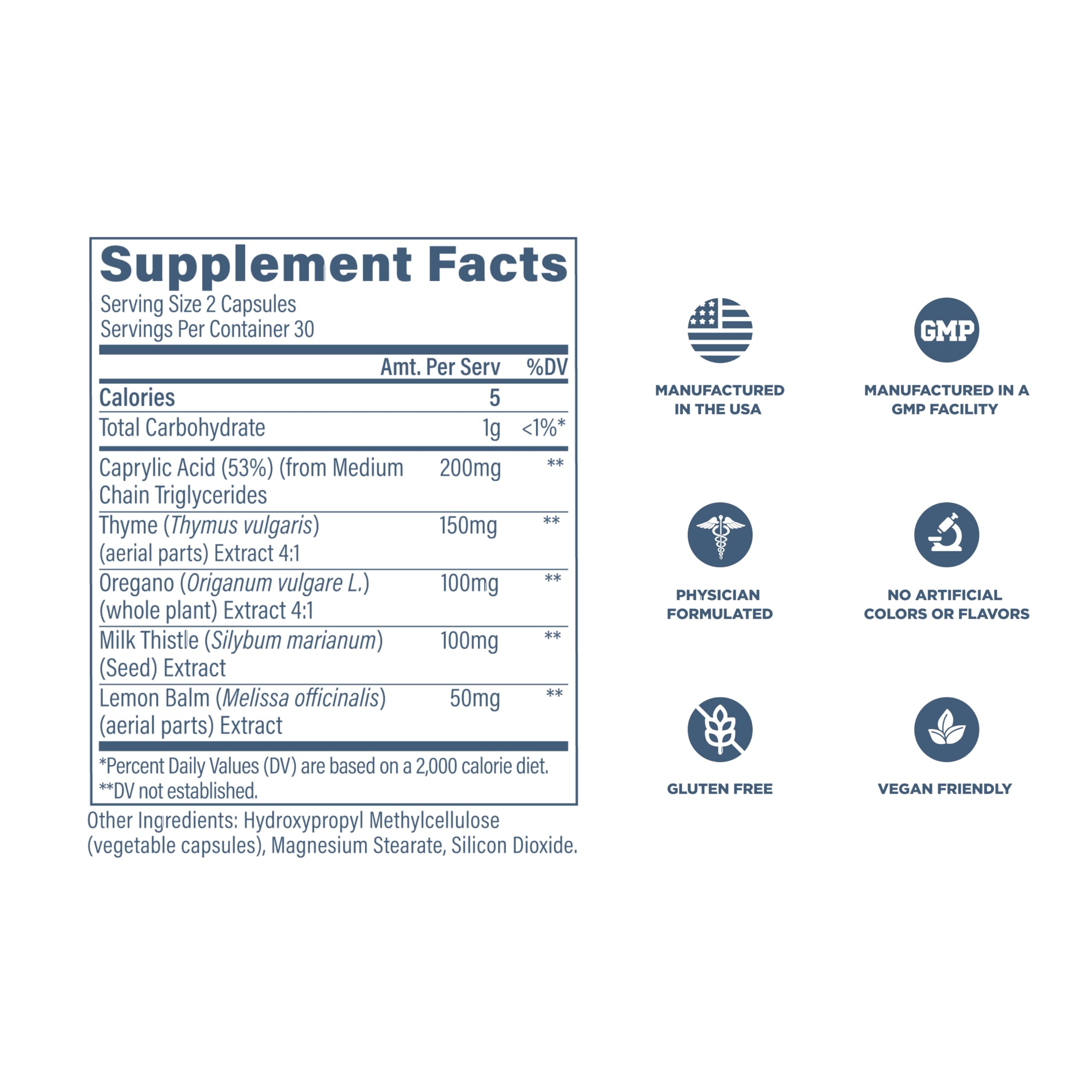 Revive MD Gut Health Supplements for Men & Women - Daily Gut Repair & Digestive Health Support Formula with Thyme, Oregano & Milk Thistle - Vegan-Friendly, Gluten-Free (60 Capsules, 30 Servings) Revive Au supplements