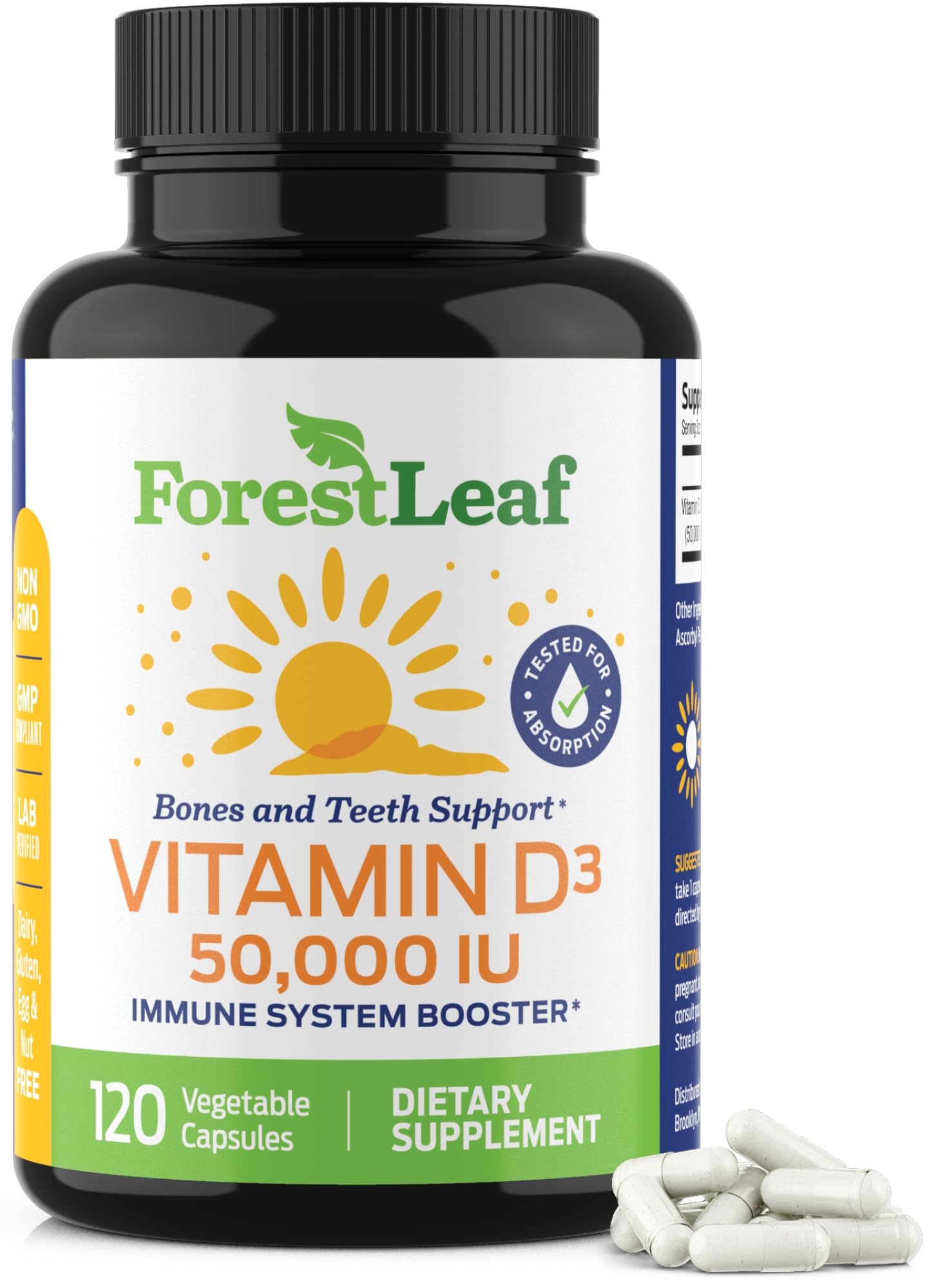 ForestLeaf - Vitamin D3 IU Weekly Supplement - Vitamin D Capsules for Bones ForestLeaf Au supplements