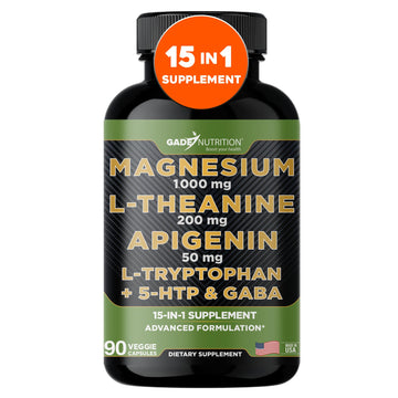 Gade Nutrition Magnesium Glycinate & Magneisum Supplements with Apigenin, L Theanine 200 mg, 5 HTP, GABA Calm Brain Booster Supplement Sleep Aid Ashwagandha L Tryptophan Chamomile GADE NUTRITION BOOST YOUR HEALTH Au supplements