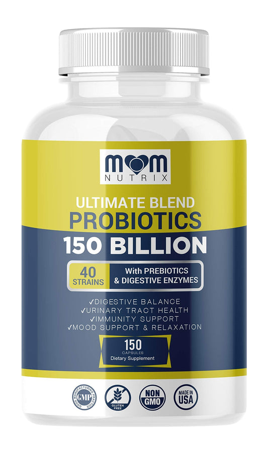 Probiotics 150 Billion CFU - 40 Strain Probiotics for Women, Men and Adults - Shelf Stable Probiotic with Organic Prebiotic - Acidophilus Probiotic dailyvitalstoreUS supplements