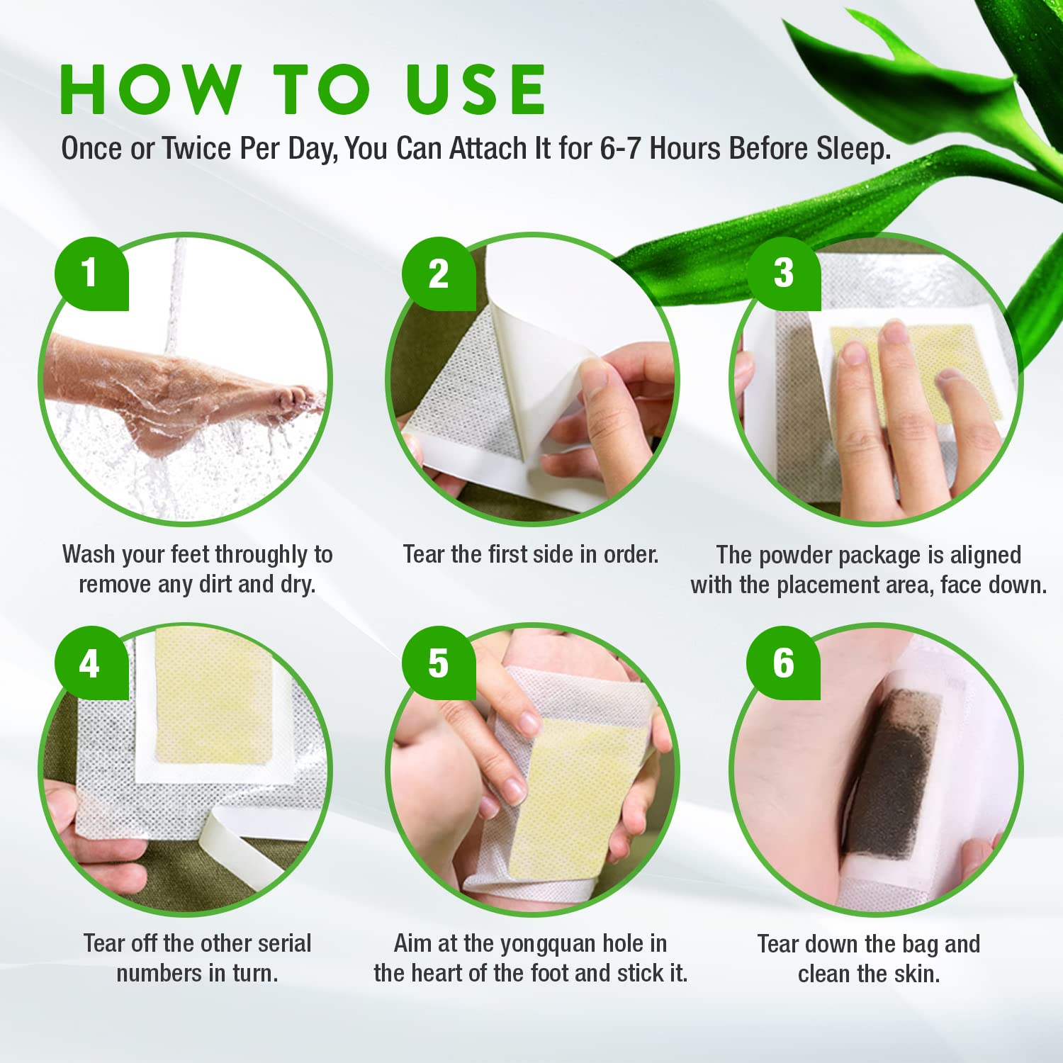 Foot Paches, Premium Deep Cleansing Foot Pads, Bamboo Foot Paches Rantherm Au supplements