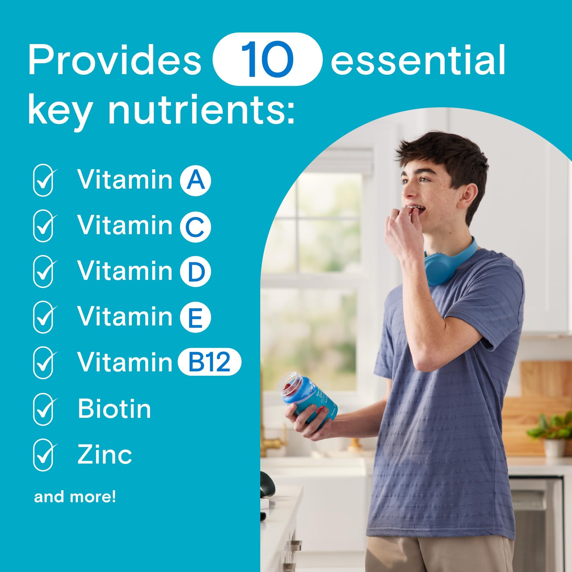 One A Day Teen Boy’s Daily Essentials Multivitamin Gummies, Teen Boy Vitamins with Vitamin C, Vitamin D, Bone Health ONE A DAY Au supplements