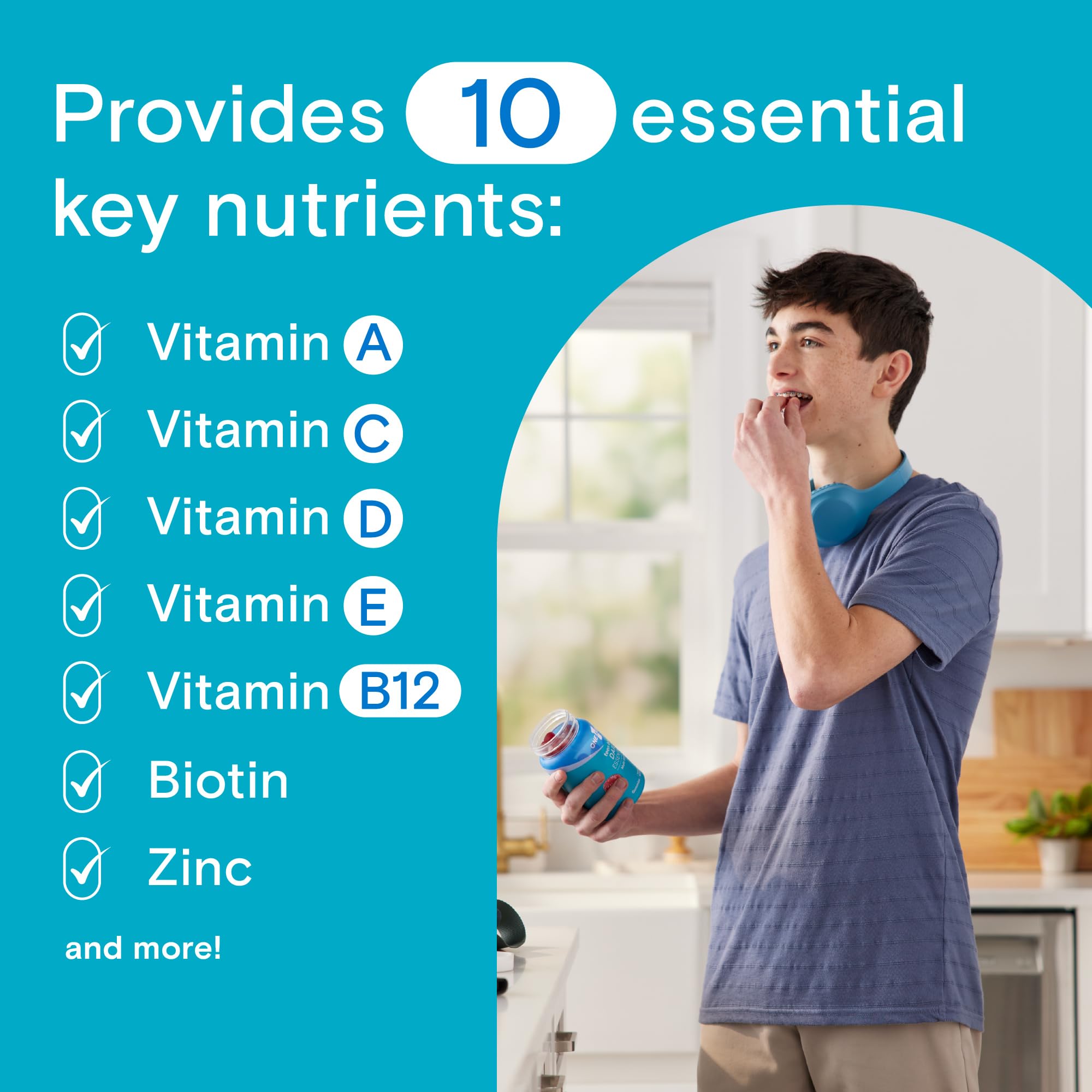 One A Day Teen Boy’s Daily Essentials Multivitamin Gummies, Teen Boy Vitamins with Vitamin C, Vitamin D, Bone Health ONE A DAY Au supplements