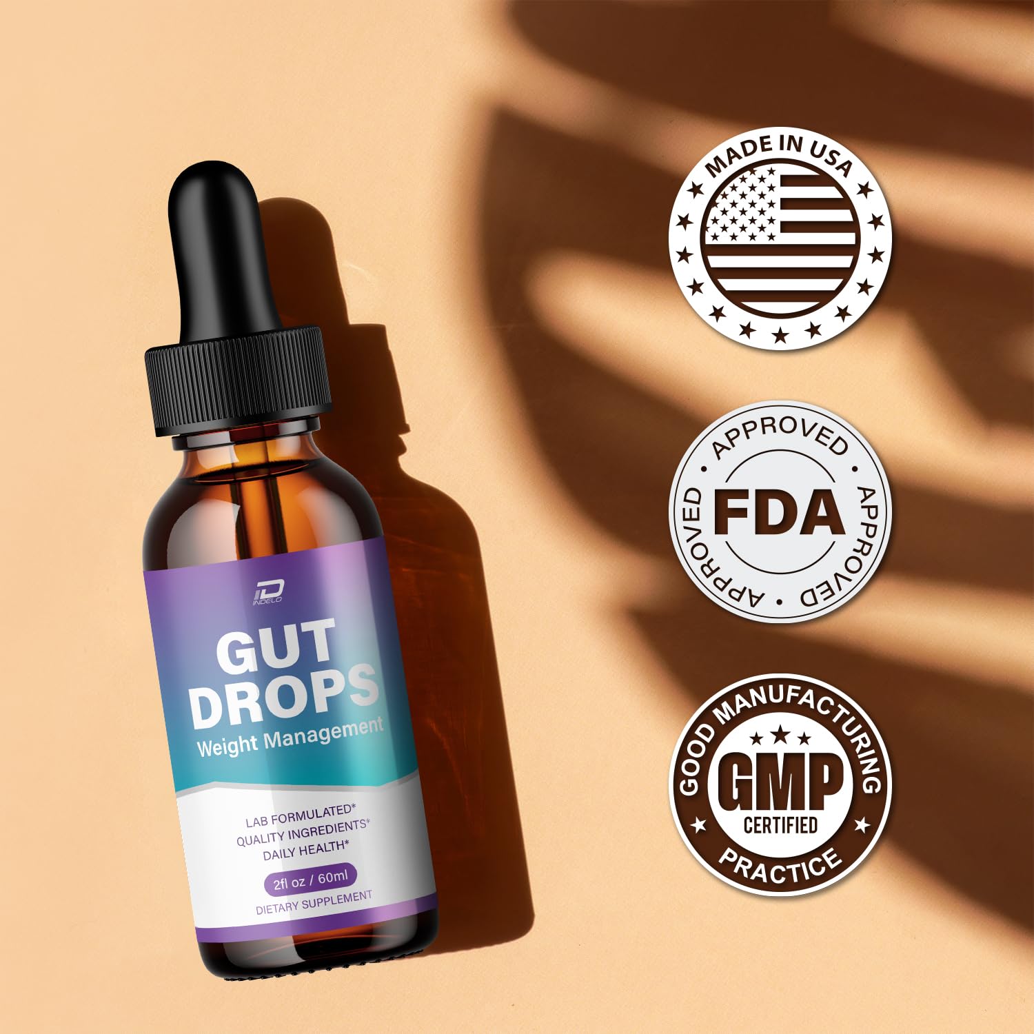 Indelo Gut Drops Healthy Formula – GutDrops All Natural Healthy Levels - Extra Strength Liquid, Reviews (3 Pack – 3 Month Supply) Indelo Au supplements