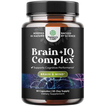 Nootropic Memory Supplement for Brain Support - Memory Pills for Brain Boost and Natural Energy Booster - Vitamin B 12 Bacopa Monnieri Rhodiola Rosea DMAE Ginkgo Biloba Phosphatidylserine Supplement Natures Craft Au supplements