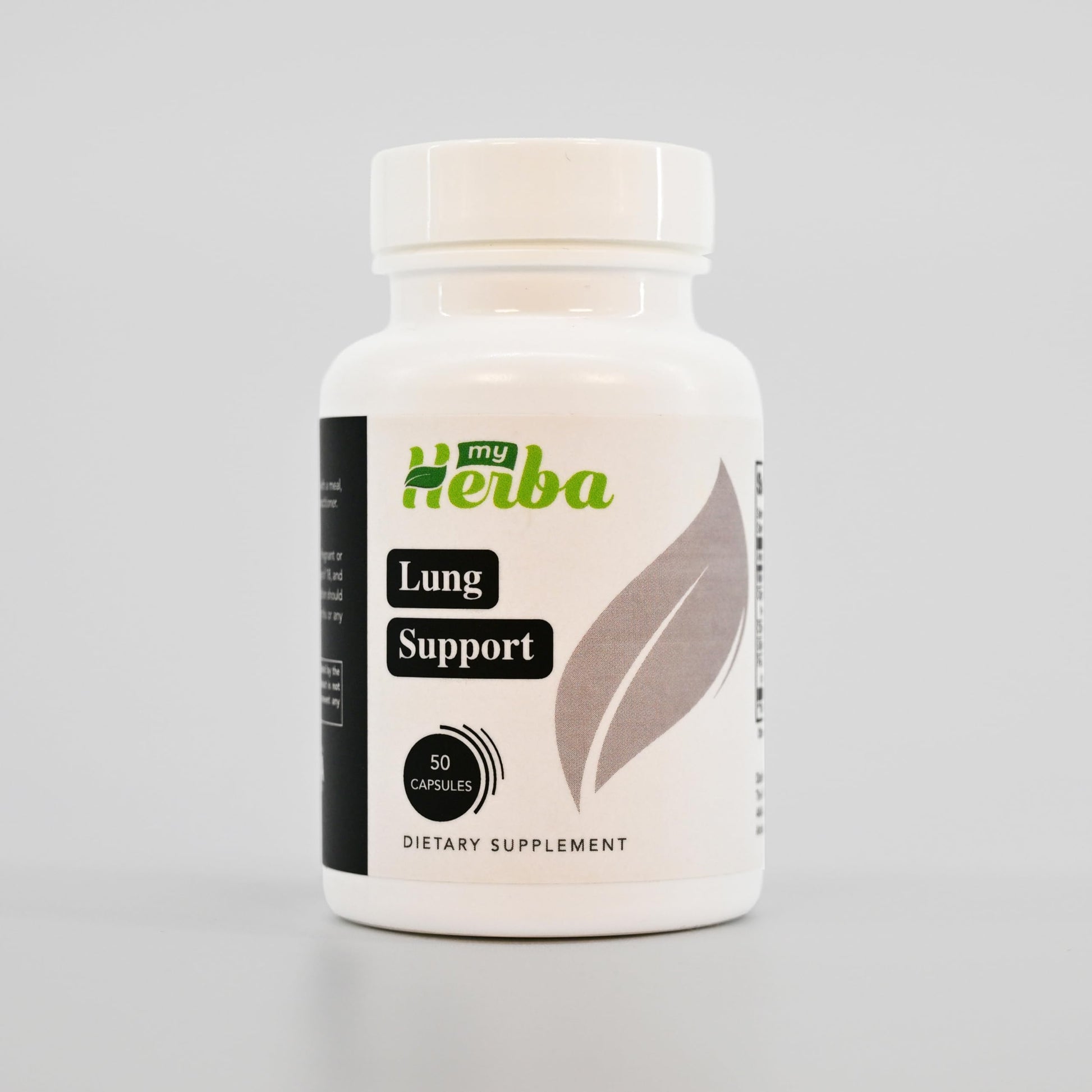 MyHerba Lung Support Supplement - Vegan Formula with Marshmallow Root, Chlorella, Ginkgo Biloba Leaf, Irish Sea Moss & PAU D’Arco - Deep Lung Cleanse, Detox and Immune Support for Adults, 50 Capsules MyHerba Au supplements