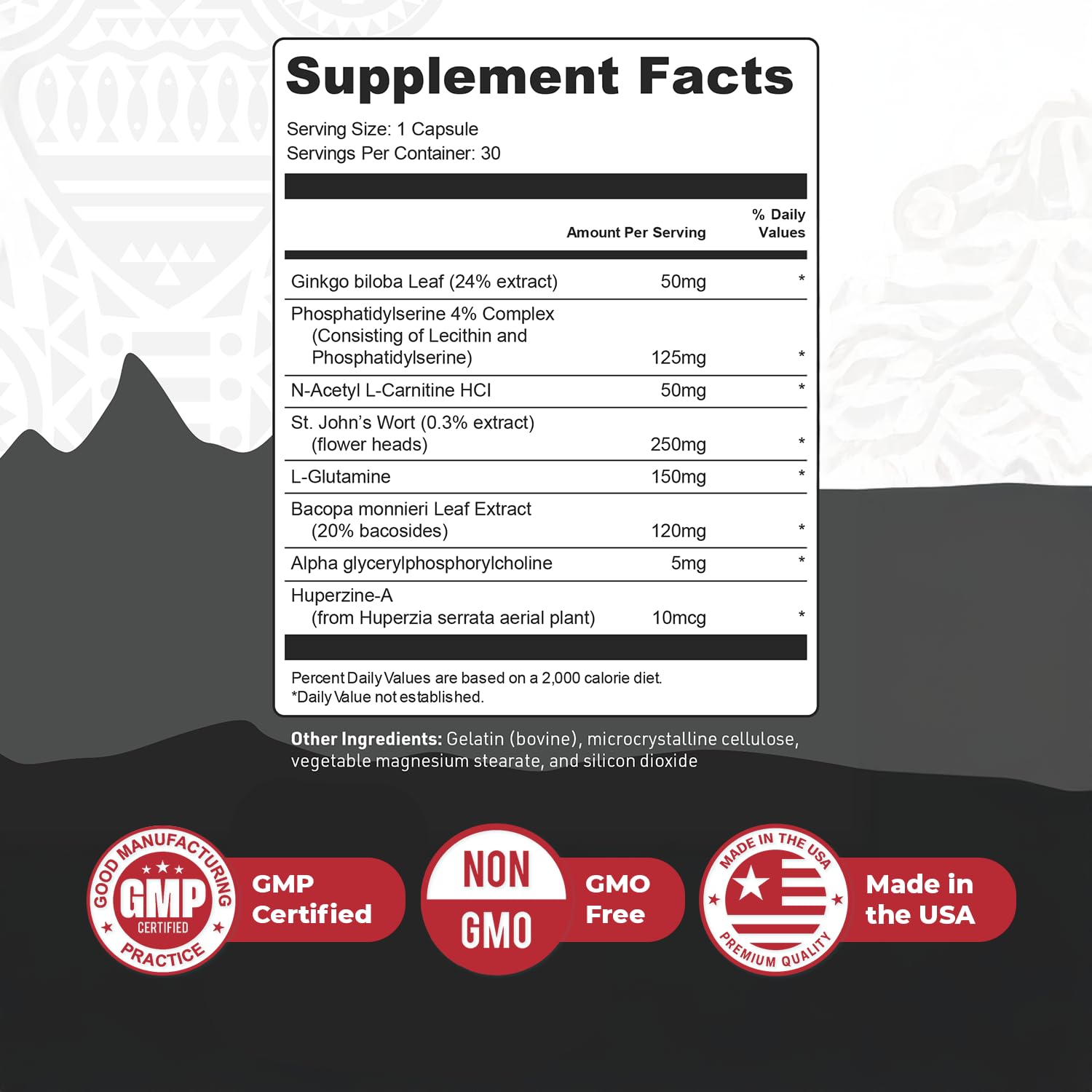 Nature’s NutriWave TribalForce X – Daily Botanical Supplement with Ginkgo Biloba, Bacopa, & Amino Acids – Non-GMO, Natural & Stimulant-Free Formula, Made in USA – 30 Capsules, 1 Month Supply Nature’s NutriWave Au supplements