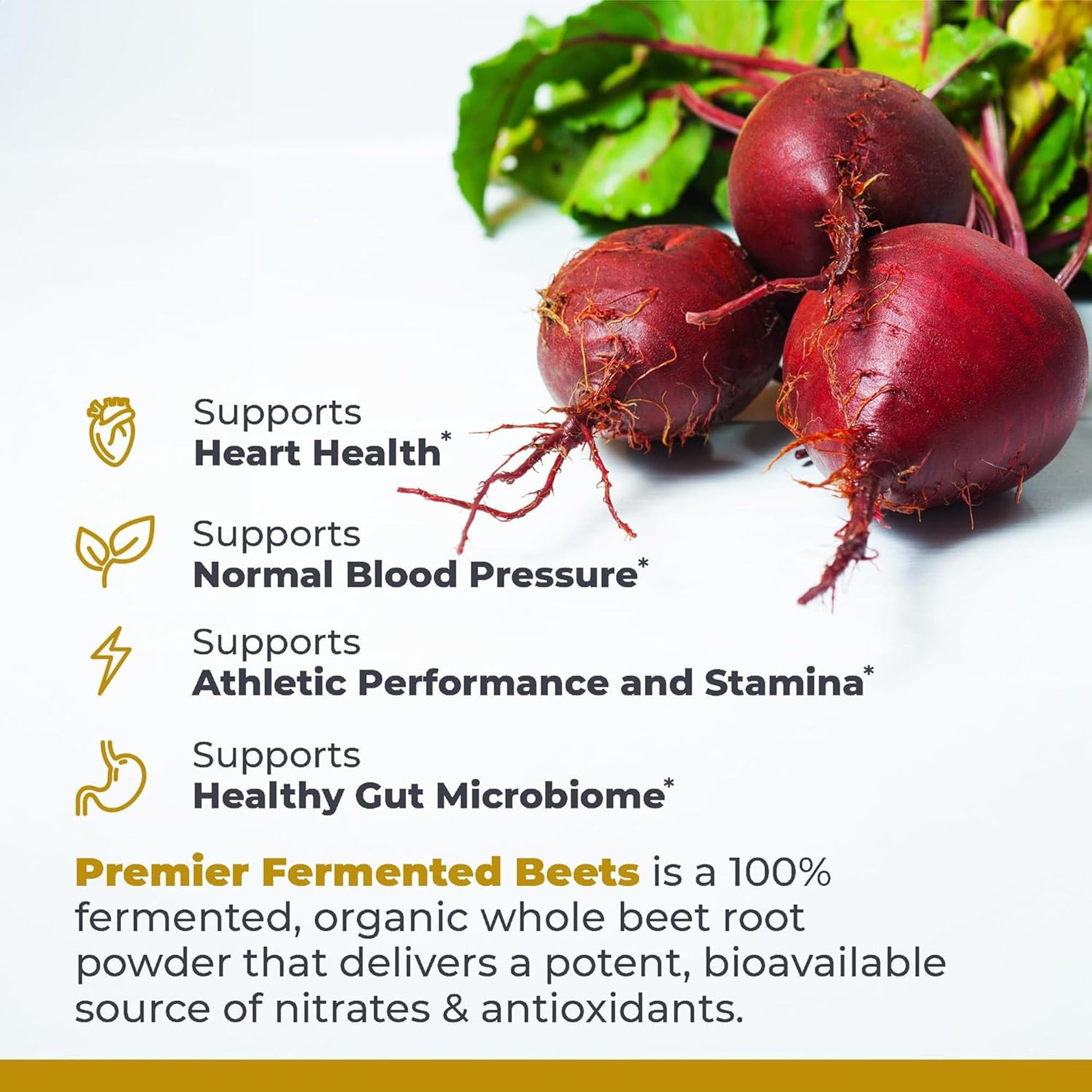 Premier Research Labs Premier Fermented Beets - Beet Root Powder Fermented, Organic Fermented Beets for Men & Women, Beetroot, Nitrates, Blood Pressure Support, USDA Organic - 6.3 Oz Jar Premier Research Labs Au supplements