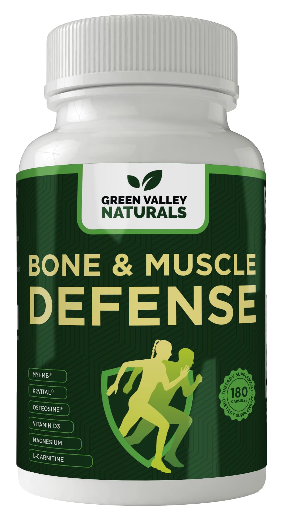 Green Valley Naturals Bone & Muscle Defense Supplement – Bone Health, Muscle Support & Joint Mobility Formula with MyHMB, Magnesium, Vitamin D3 & L-Carnitine for Daily Wellness, 60 Capsules GREEN VALLEY NATURALS Au supplements
