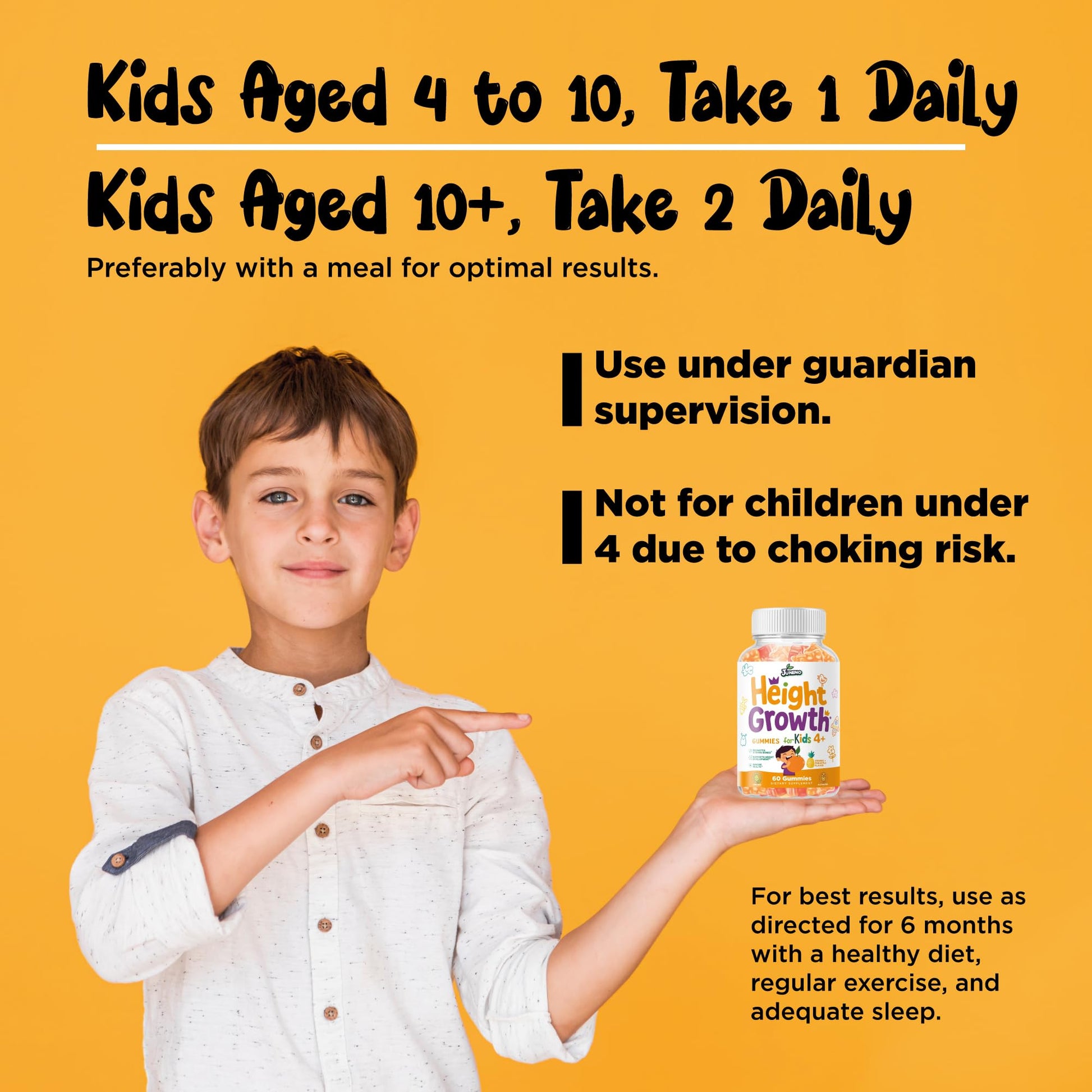 Juneno Height Growth Vitamins Supplement Gummies - Grow Taller for Teens Kids Boys Girls - Natural Height Increaser Maximizer Multivitamin Juneno Au supplements