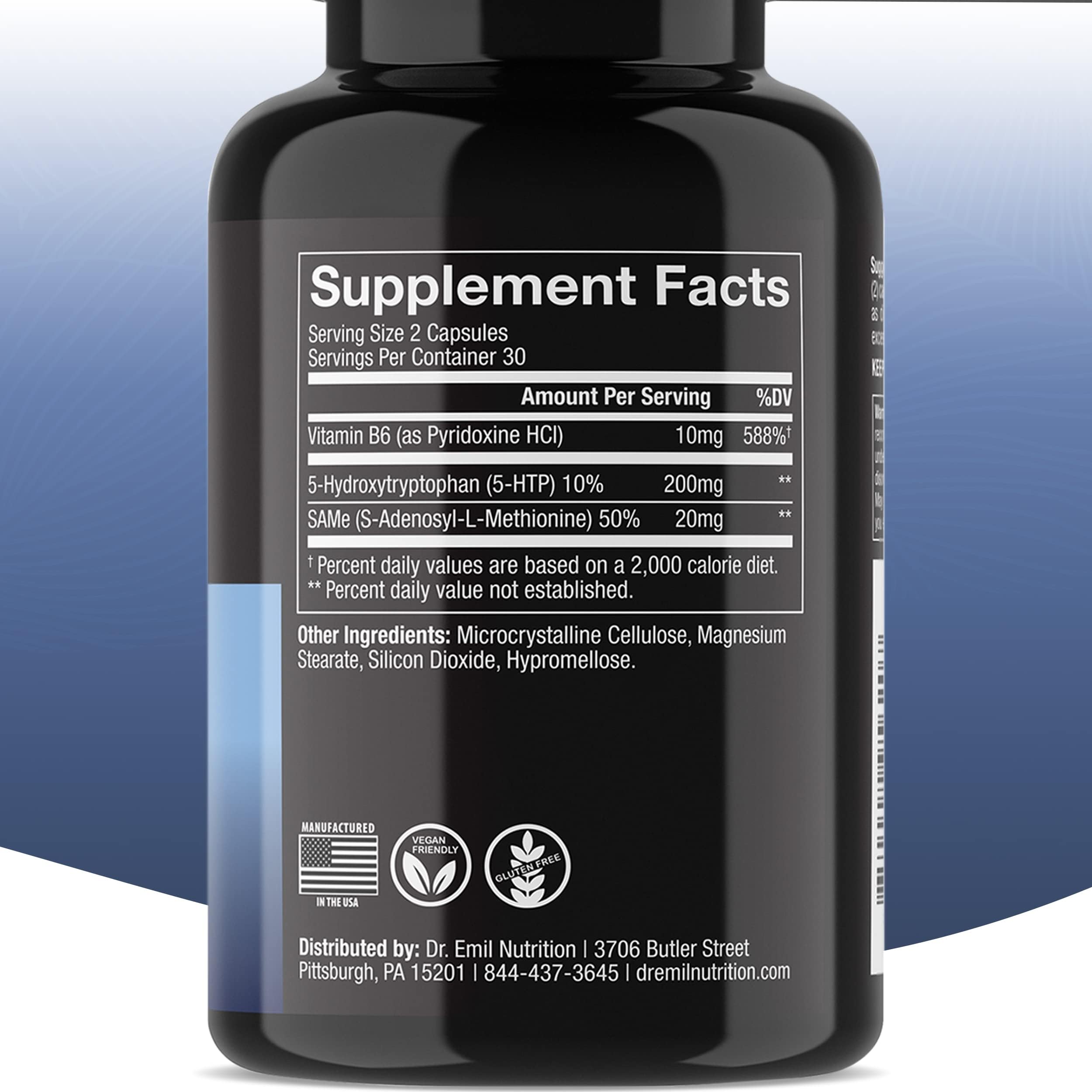 DR EMIL NUTRITION 200 MG 5-HTP Plus with SAM-e to Maintain Normal Healthy Sleep DR EMIL NUTRITION Au supplements