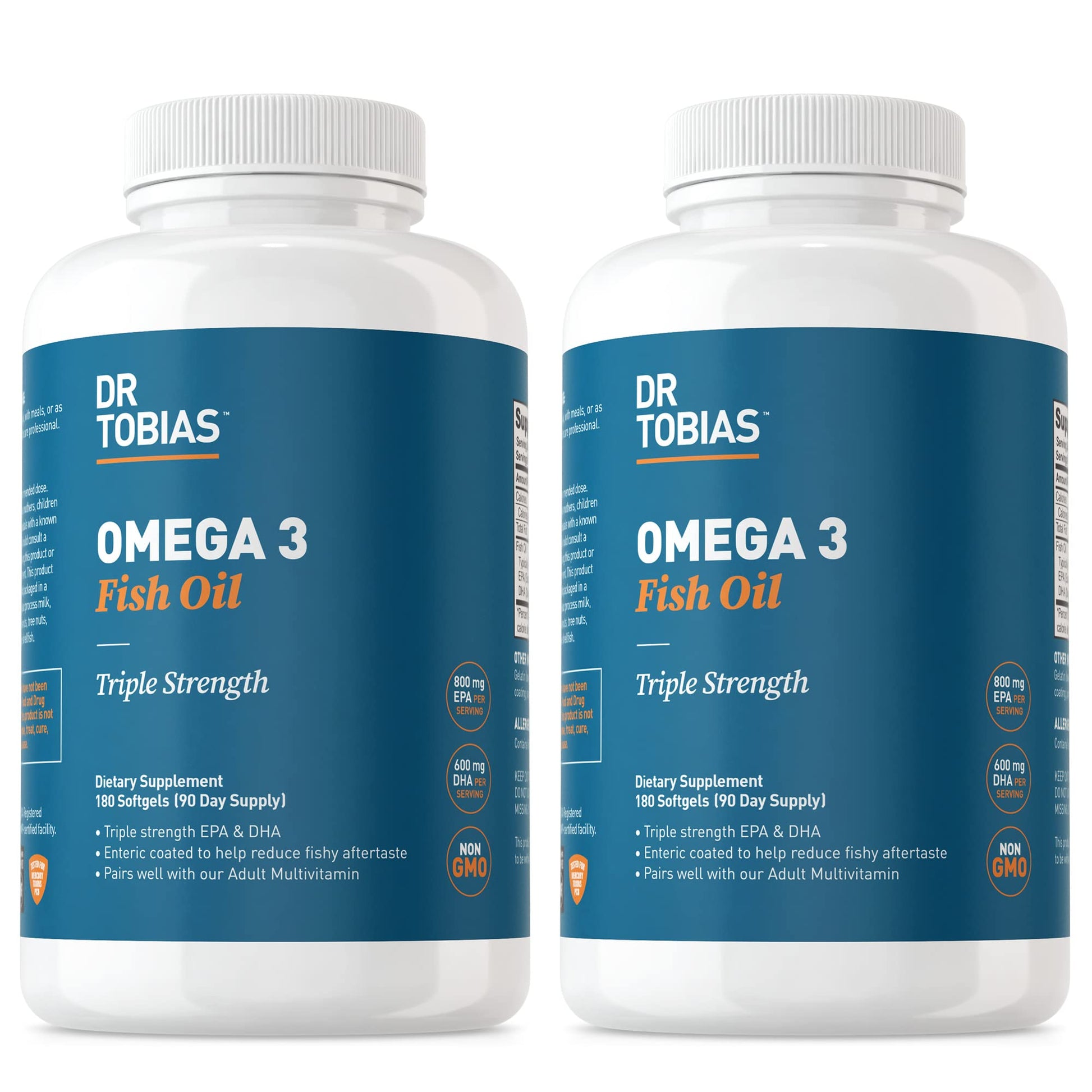 Dr. Tobias Omega 3 Fish Oil, 800 mg EPA 600 mg DHA Omega 3 Supplement for Heart Dr. Tobias Au supplements