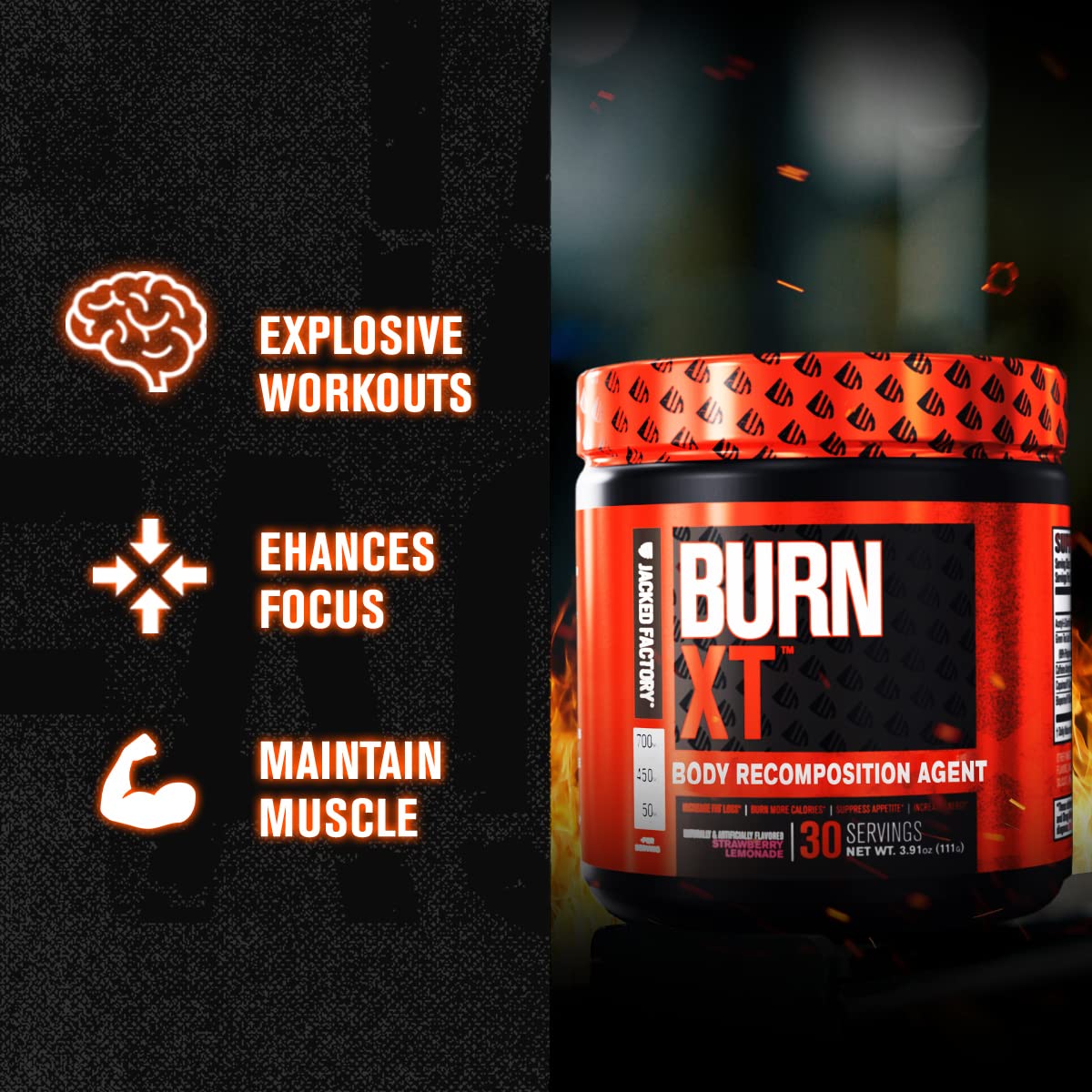 Jacked Factory Burn-XT Powder for Men & Women - Improve Focus & Increase Energy Jacked Factory Au supplements