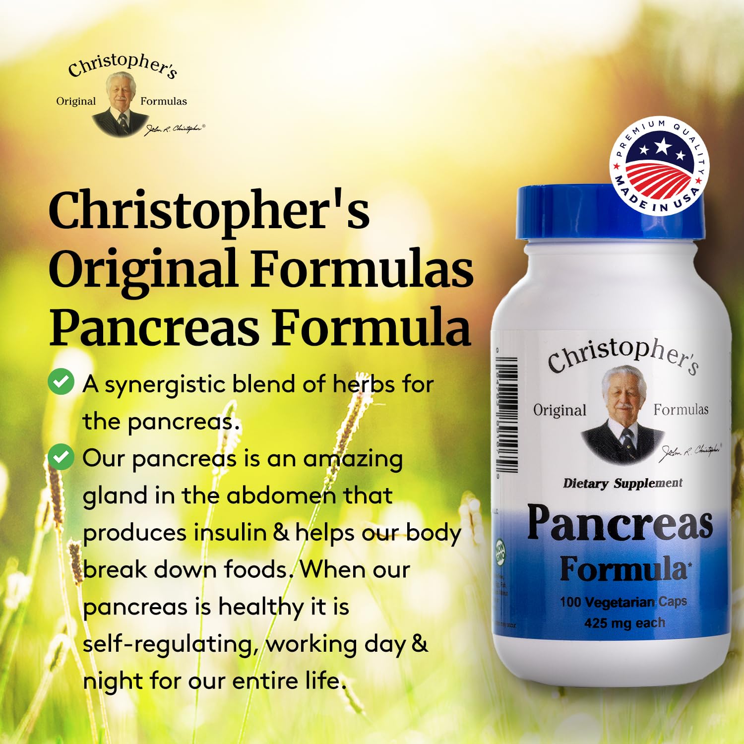 Christopher's Original Formulas Pancreas Formula - Pancreas Cleanse Detox & Repair - Probiotics for Digestive Health Christopher's Original Formulas Au supplements