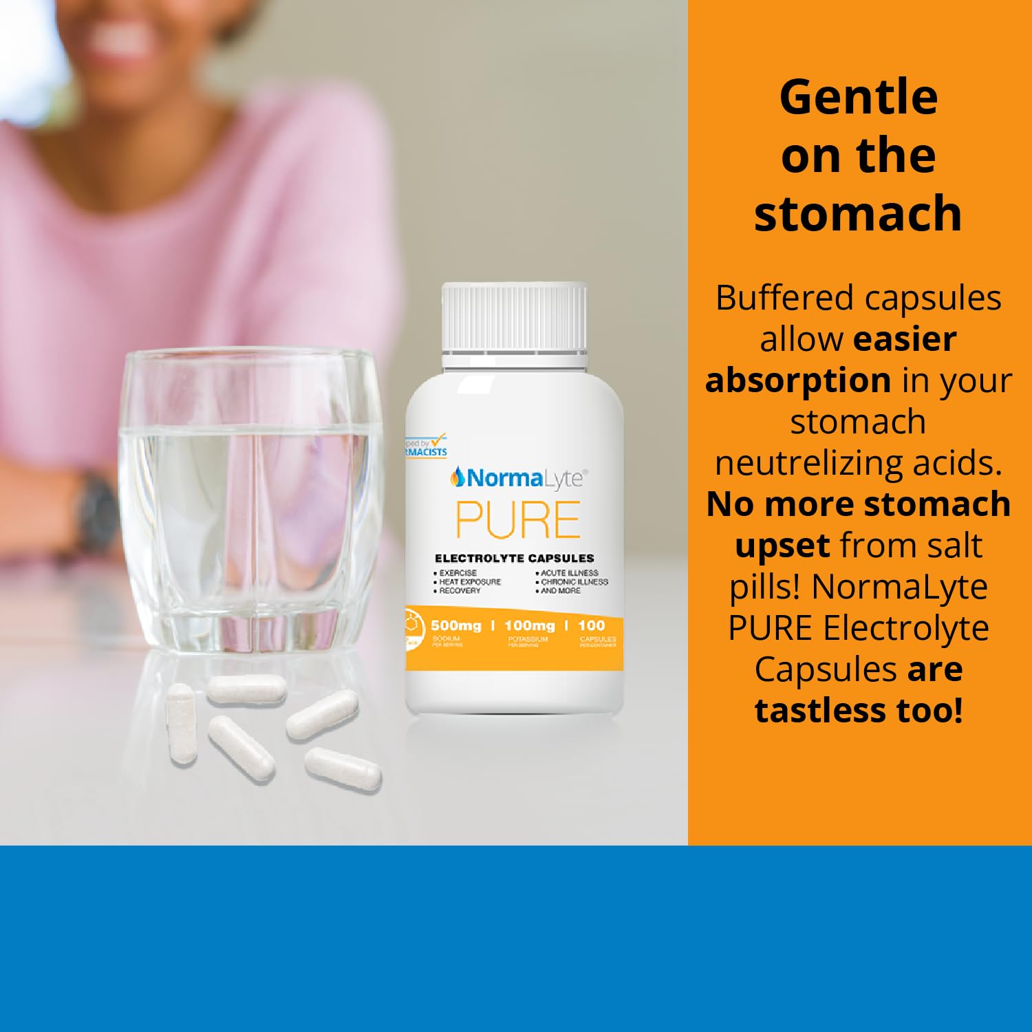 NormaLyte Electrolyte Capsules - Replenish Electrolytes for Peak Performance - Hydration Salt Pills with Essential Minerals for Energy Boost, and Muscle Recovery - 100ct/Bottle NormaLyte Au supplements