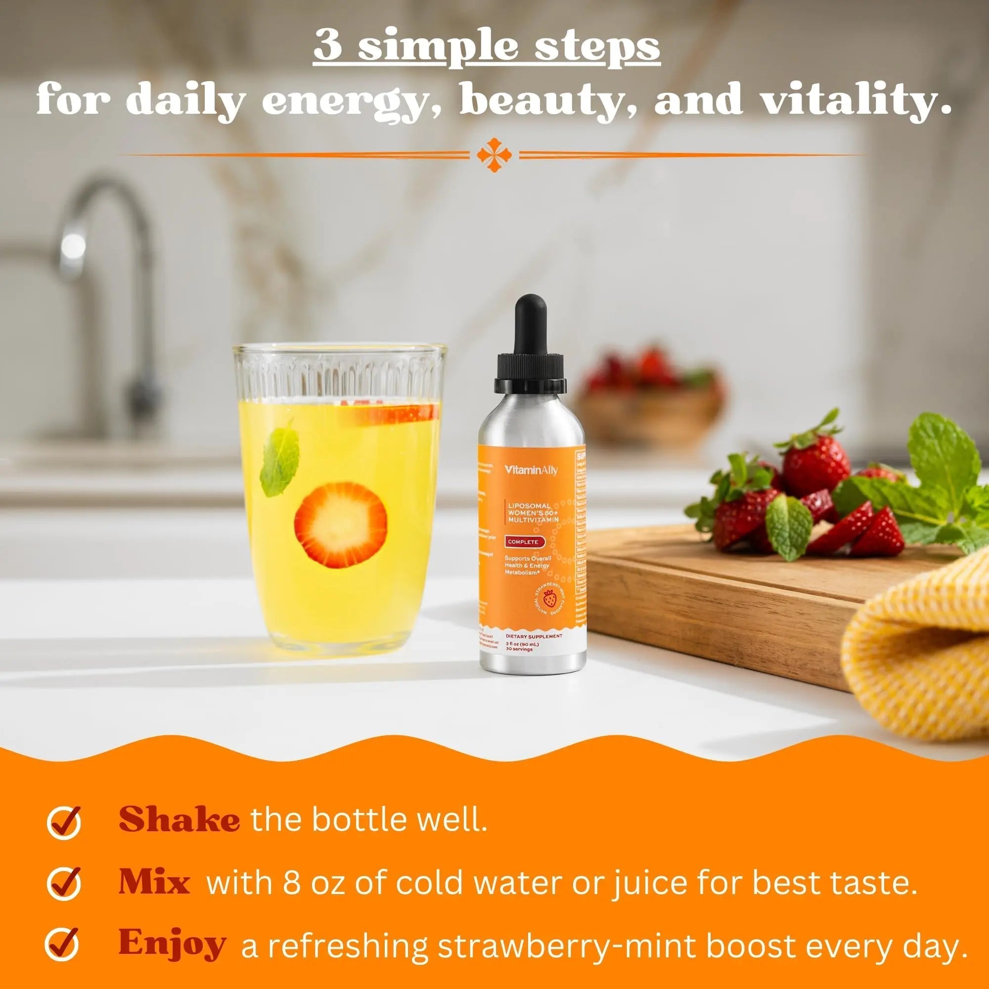 Vitaminally Women’s 50+ Liposomal Liquid Multivitamin – 16 Essential Vitamins & Minerals for Energy, Bone & Immune Support Vitaminally Au supplements