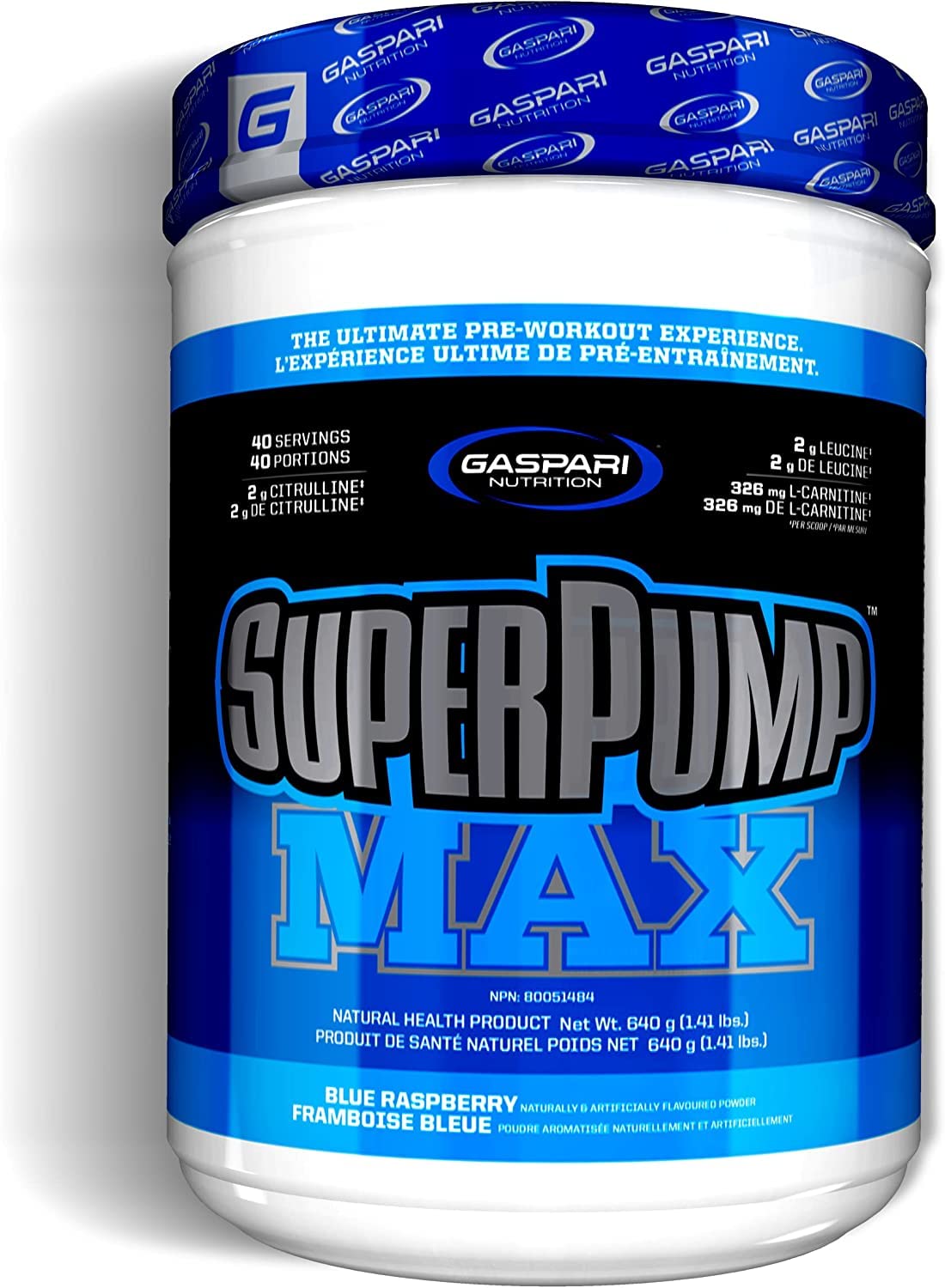 Gaspari Nutrition SuperPump Max Blue Raspberry Ice - 1.41 lbs Gaspari Nutrition Au supplements