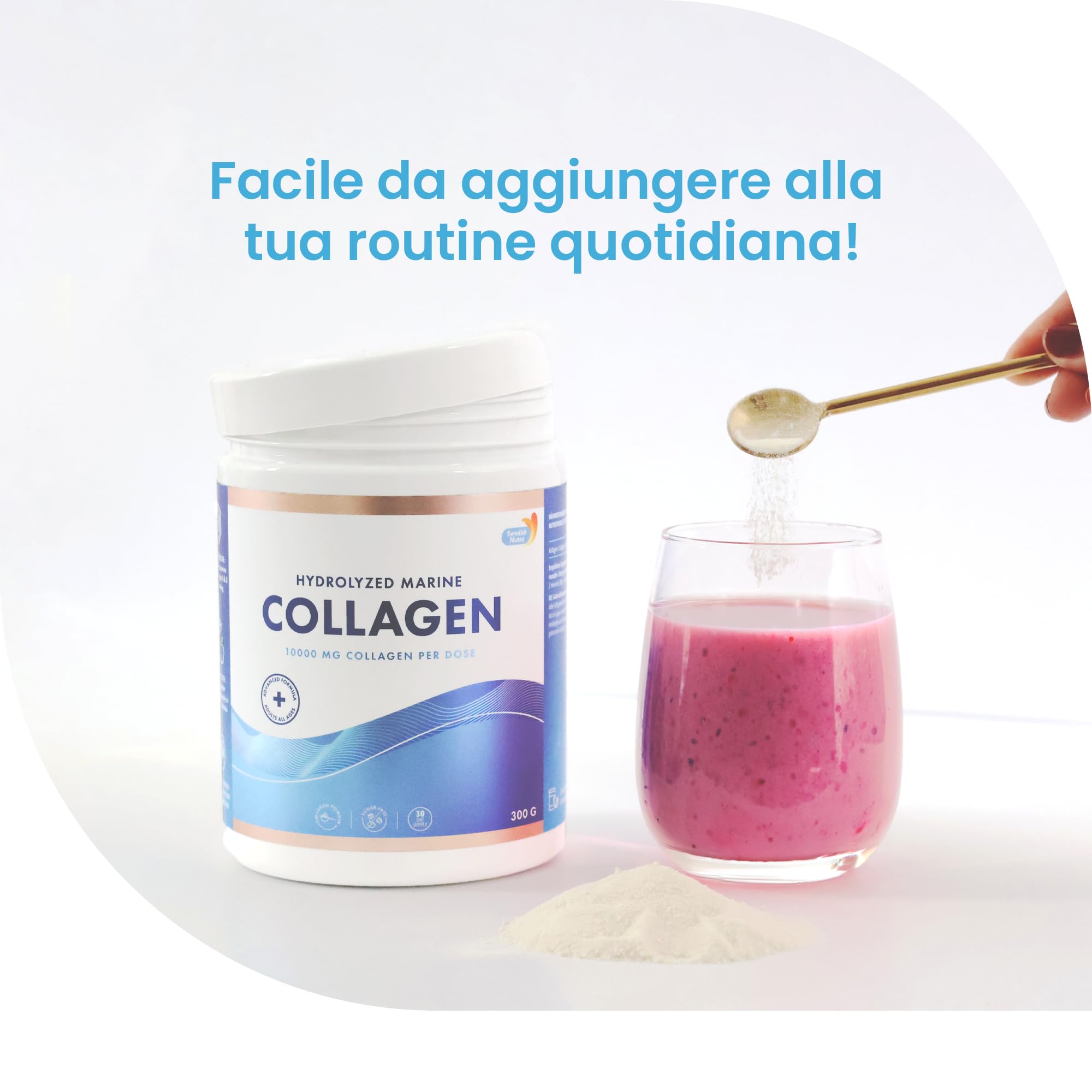 100% Marine Collagen Powder 300g I Pure Hydrolyzed Collagen Powder (Type I & III) Swedish Nutra Au supplements