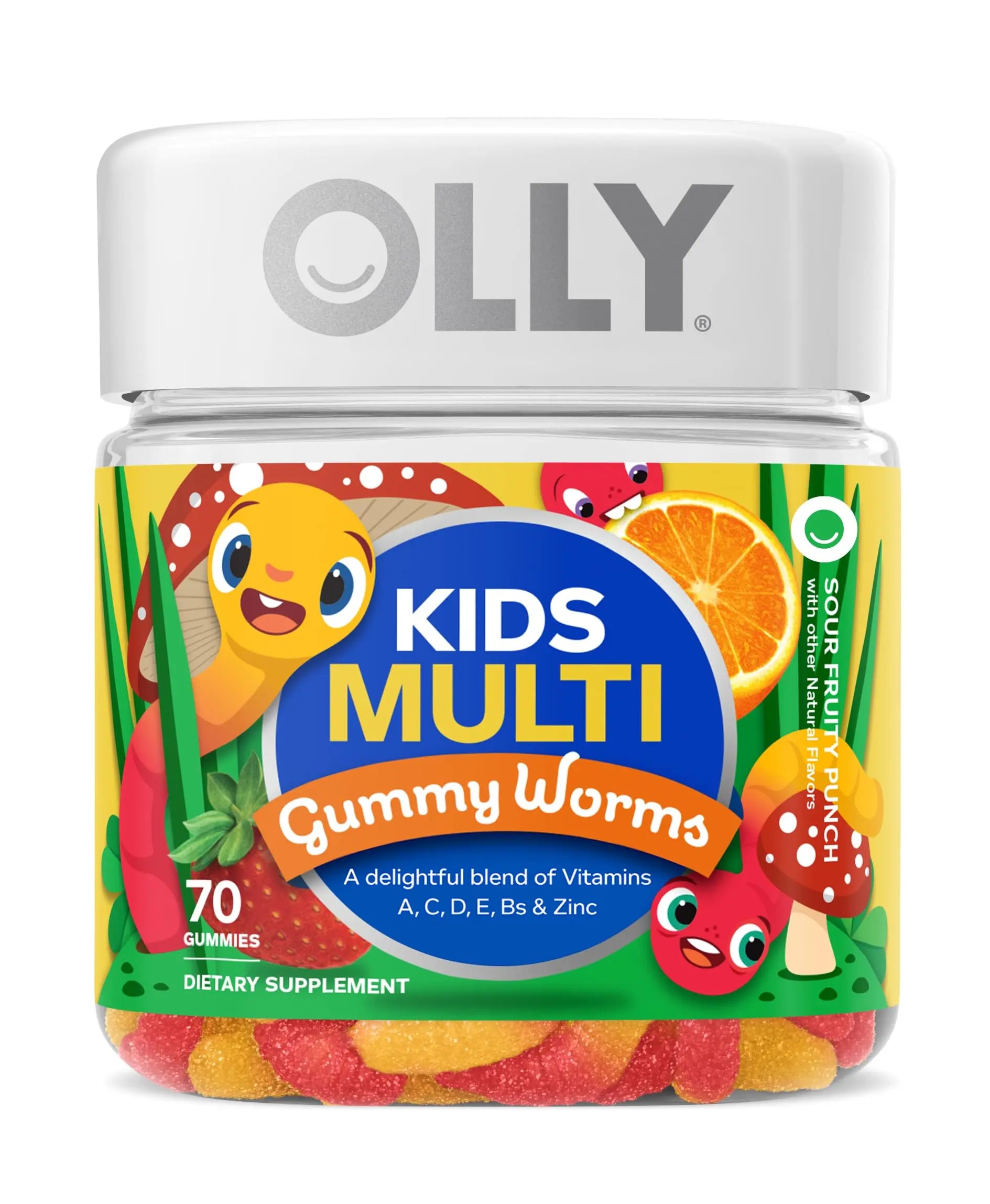 OLLY Kids Immunity Gummy, Immune Support, Wellmune, Elderberry, Vitamin C, Zinc & Kids Multivitamin Gummy Worms, Overall Health and Immune Support, Vitamins and Minerals A, C, D OLLY Au supplements