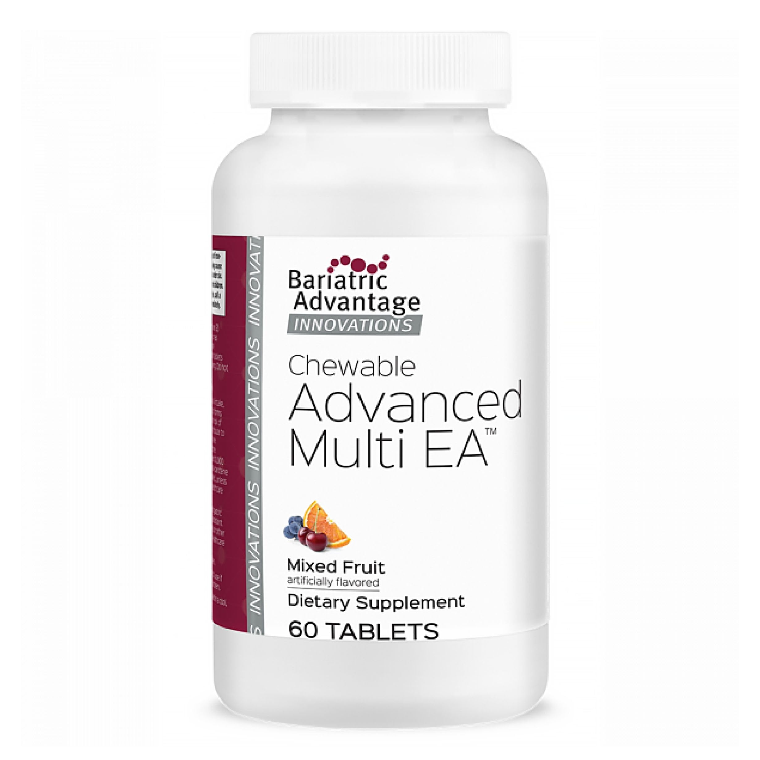 Bariatric Advantage Chewable Advanced Multi EA - High Potency Daily Multivitamin with Iron for Bariatric Surgery Patients - Mixed Fruit Flavor - 60 Count Bariatric Advantage Au supplements