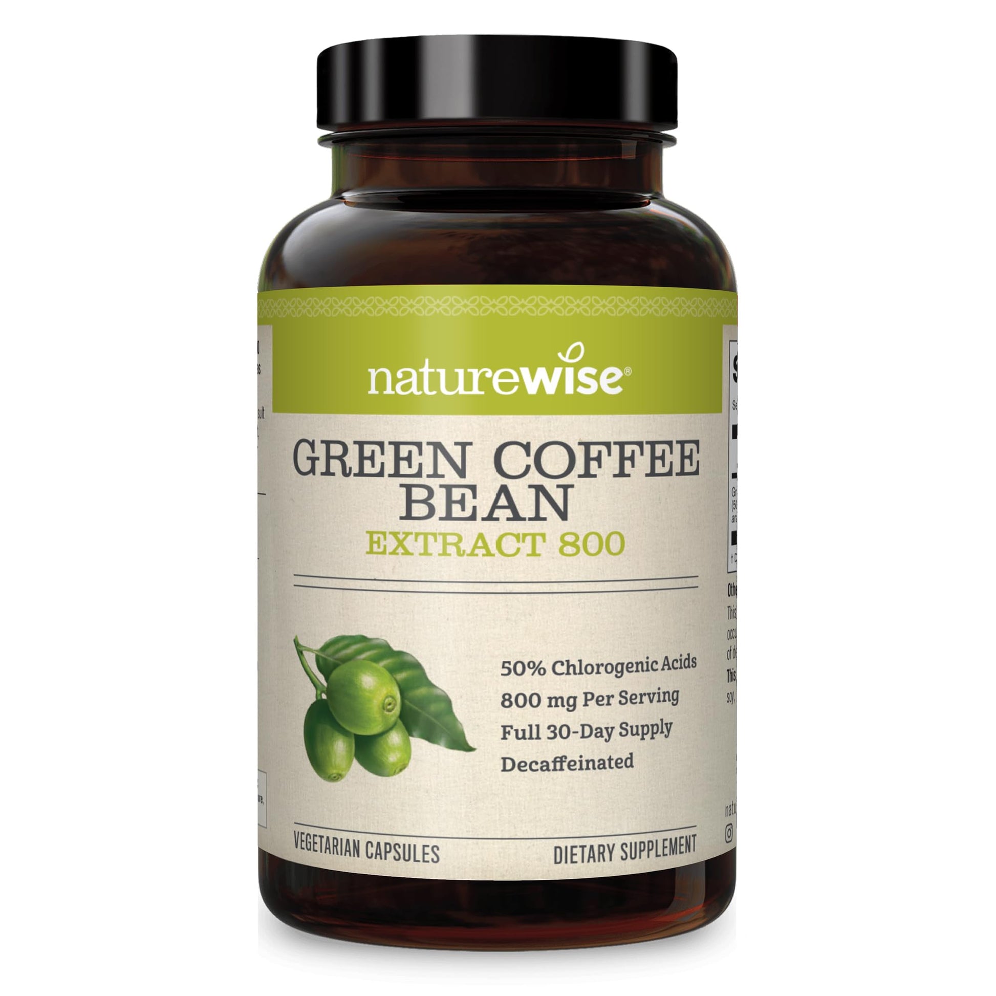 NatureWise Green Coffee Bean 800mg Max Potency Extract 50% Chlorogenic Acids NatureWise Au supplements