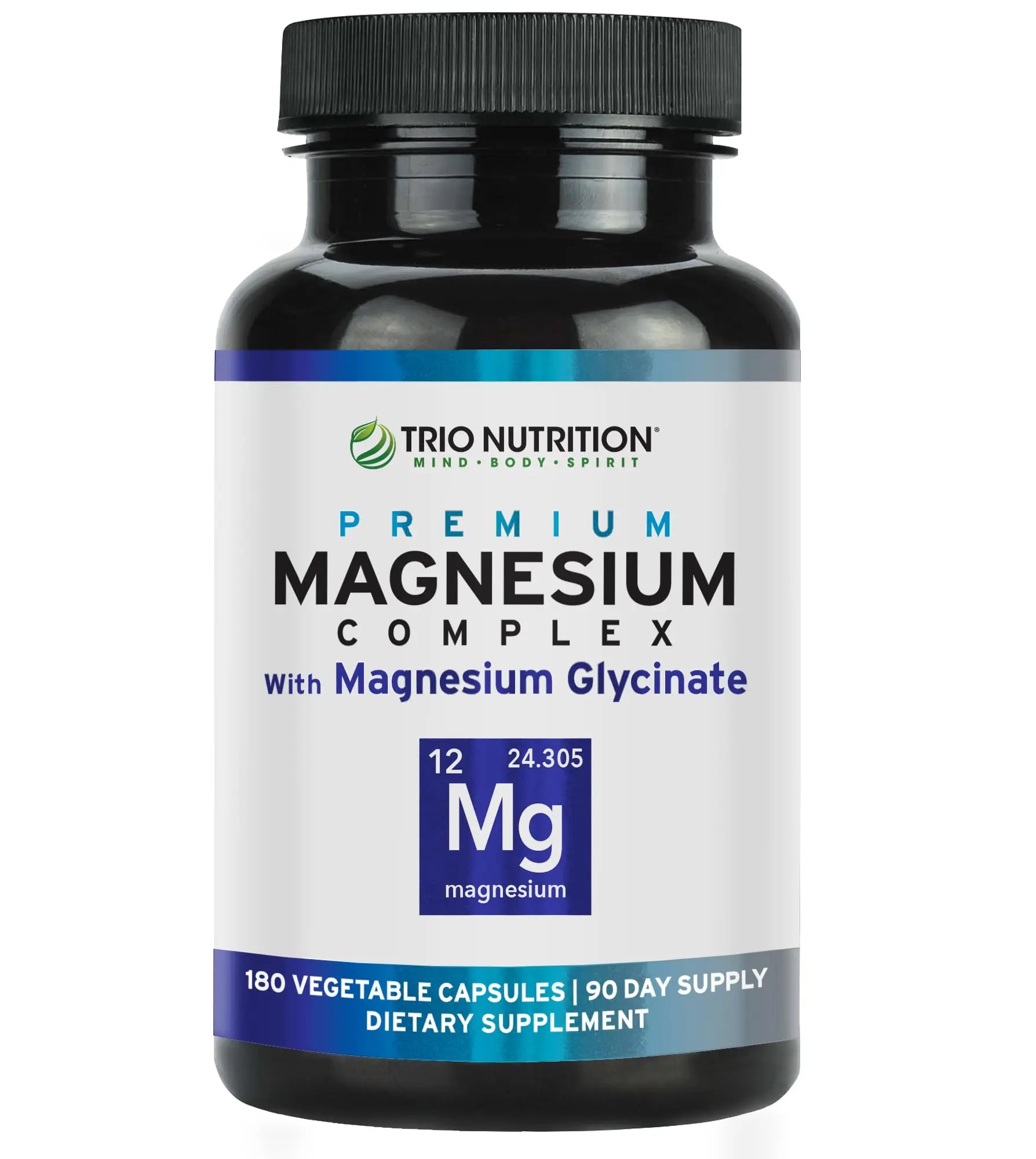 Trio Nutrition Magnesium Complex 90 Day Supply 420 mg | Natural Calm, Relax, Stress Relief, and Muscle Recovery |Magnesium Glycinate Supplement with Vitamin B6 for Rapid Absorption* TRIO NUTRITION Au supplements