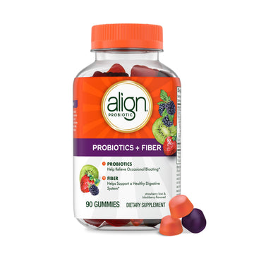 Align Probiotic, Probiotics + Fiber Gummies, Probiotics Help Relieve Occasional Bloating*, Fiber Helps Support a Healthy Digestive System*, #1 Doctor Recommended Probiotic Brand‡, 90 Gummies Align Au supplements