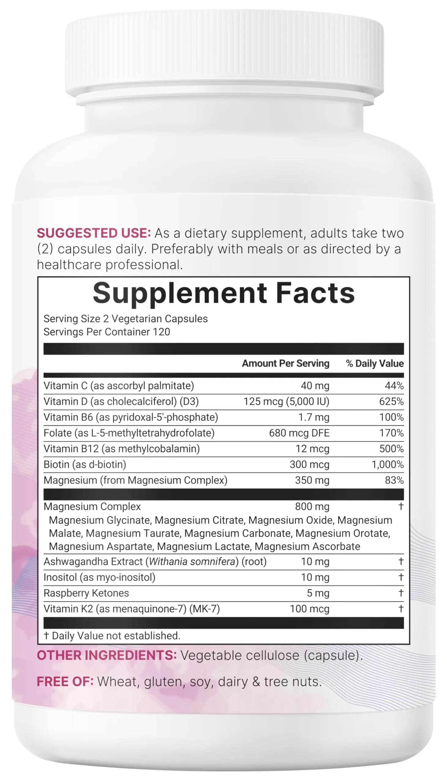 Magnesium Complex for Women, 240 Vegetarian Capsules | 20-in-1 Formula - Magnesium Blend with Vitamin D3, K2, Ashwagandha & More | Filler Free, Non-GMO Micro Ingredients Au supplements