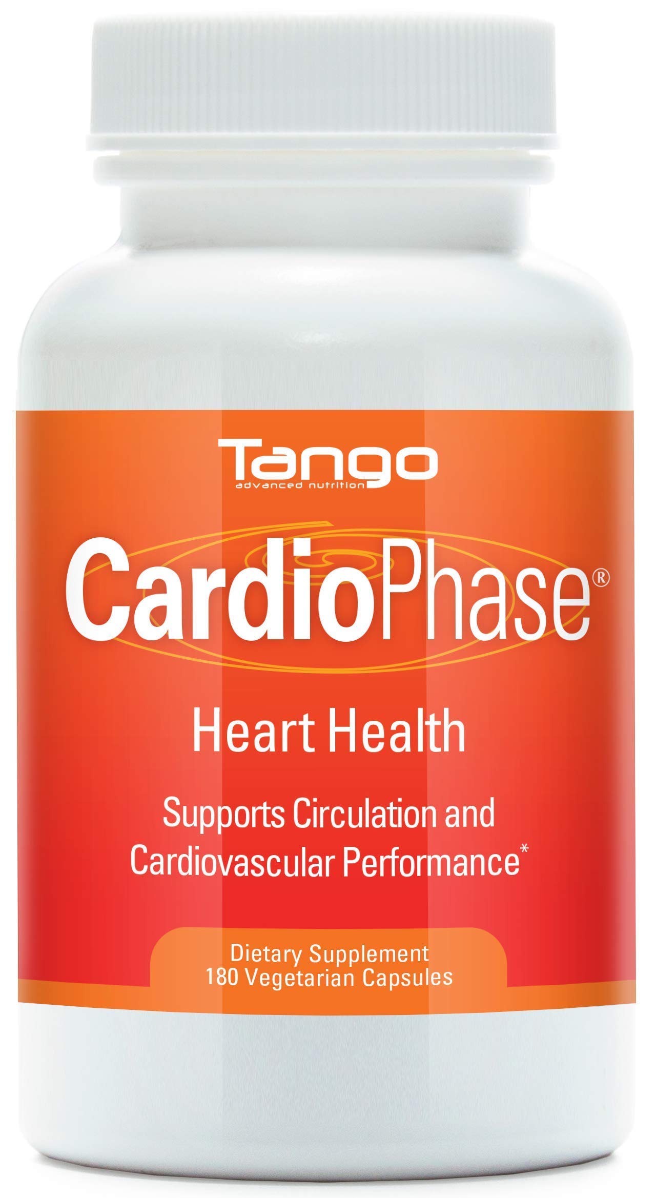 CardioPhase Natural Heart Support Supplement for Healthy Circulation and Cardiovascular Performance (180 Vegetarian Capsules) Tango Au supplements