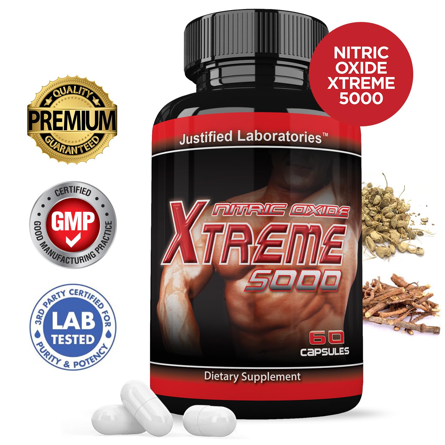 Nitric Oxide Xtreme 5000 Advanced Men's Heath Formula 60 Capsules Justified Laboratories Au supplements