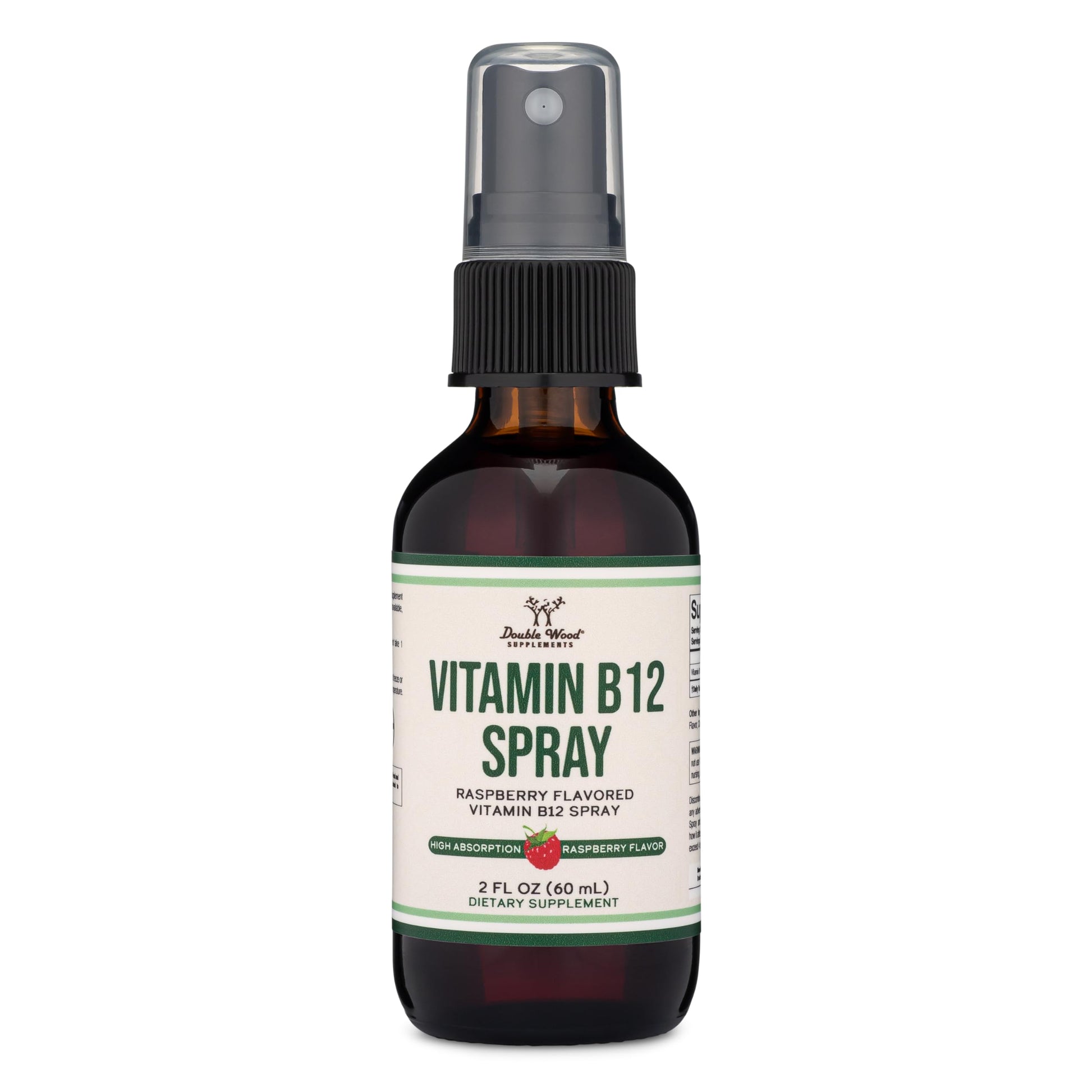 Vitamin B12 Sublingual Spray (2 Spray Dose of Vitamin 12 1000mcg, 3 Spray Serving Size Double Wood Supplements Au supplements