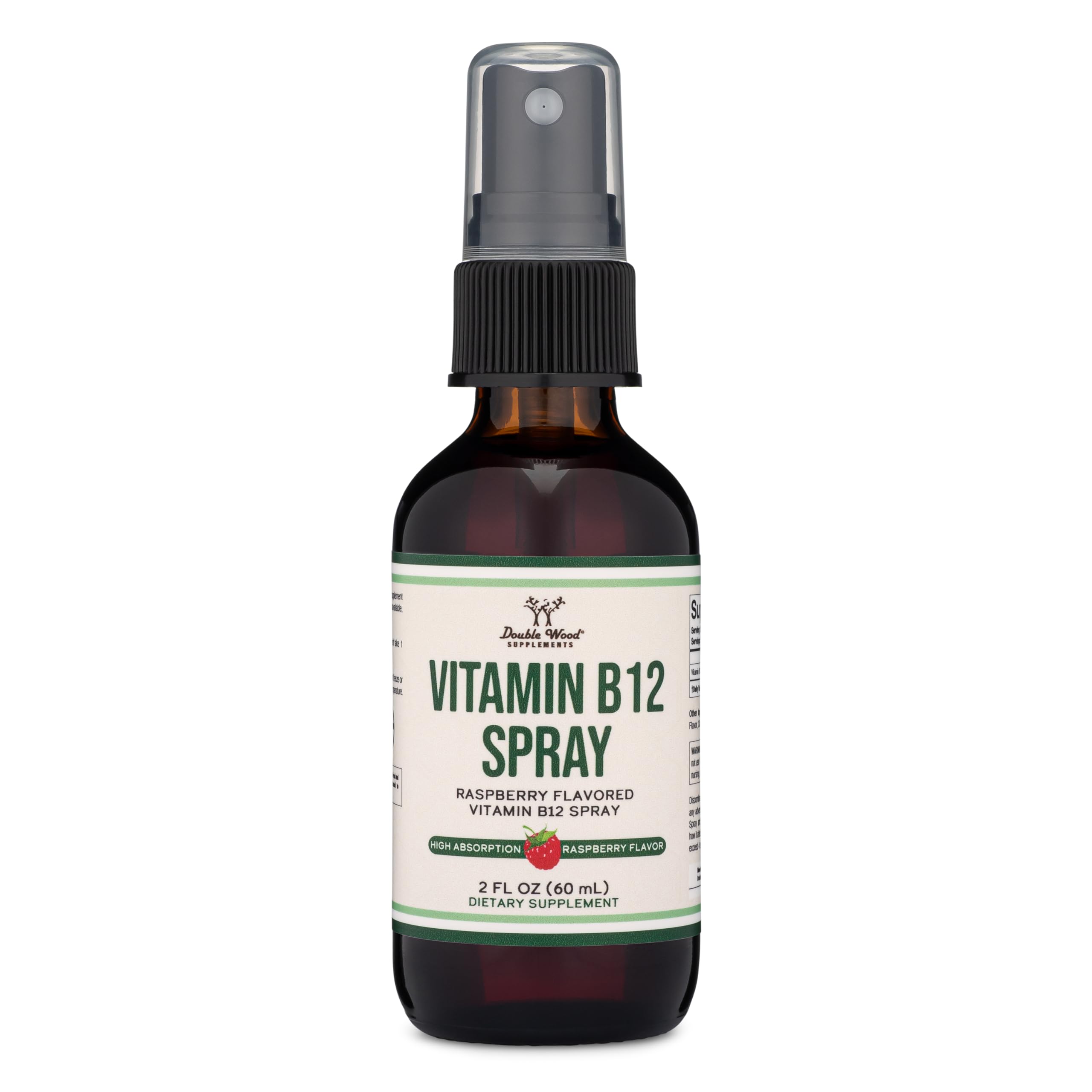 Vitamin B12 Sublingual Spray (2 Spray Dose of Vitamin 12 1000mcg, 3 Spray Serving Size Double Wood Supplements Au supplements