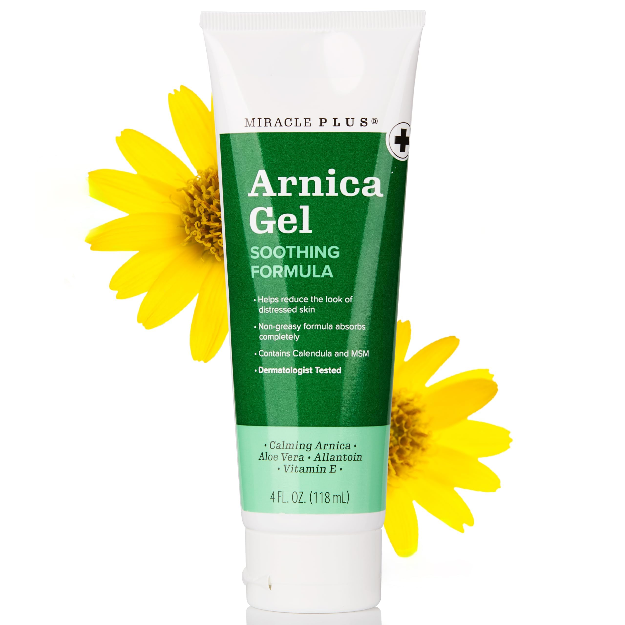 Miracle Plus Natural Arnica Bruise Gel For Body | Skin Care Arnica Montana Lotion Topical Gel | Extra Strength Vitamin K Cream Ointment, 4 Fl Oz Miracle Plus Au supplements