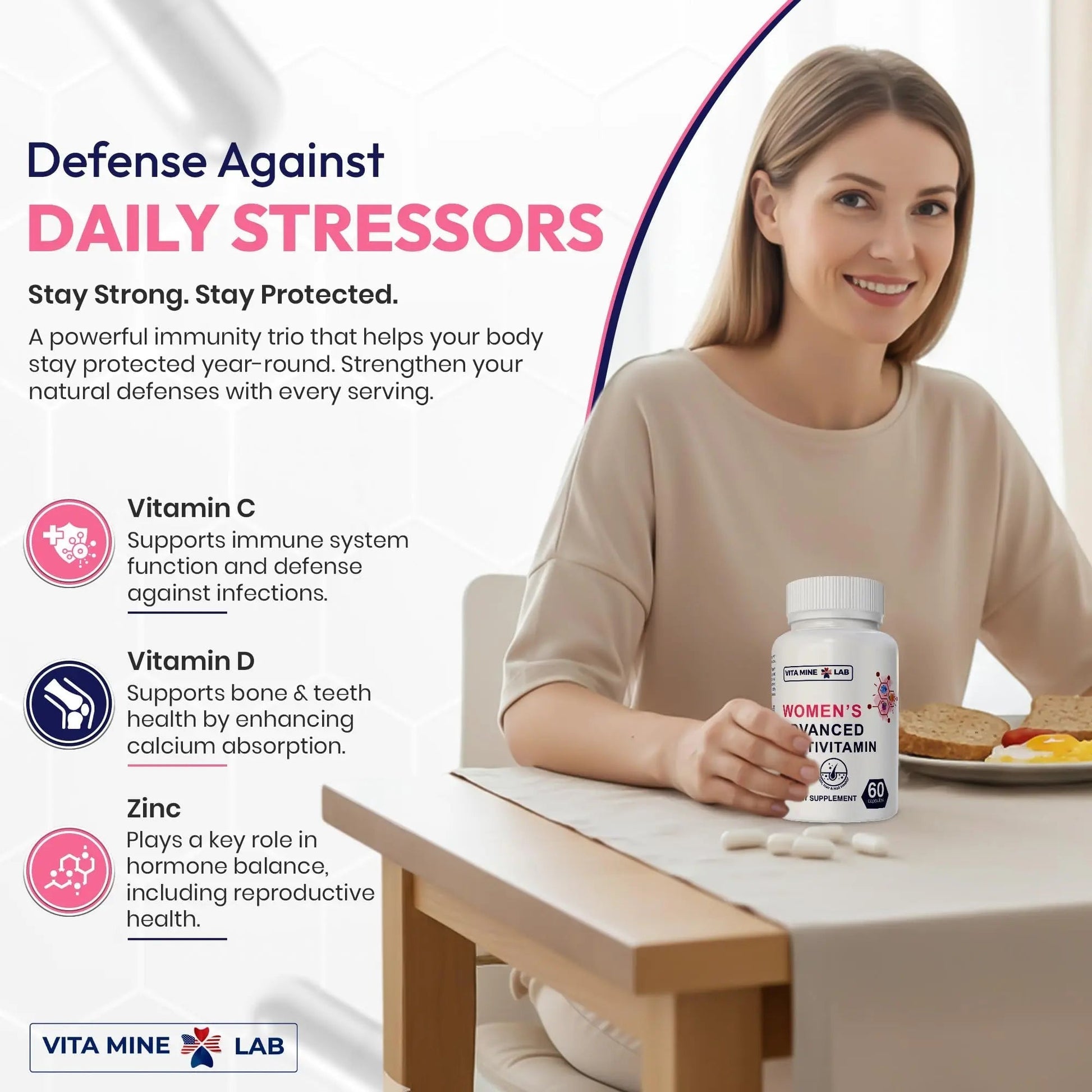 VITA MINE LAB Women's Advanced Multivitamin, Supports Energy, Immune Health & Overall Well-Being, Gluten-Free, Halal VITA MINE LAB Au supplements