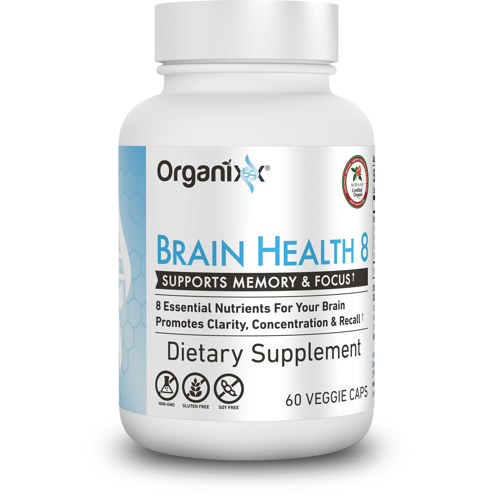 Organixx Ageless Brain Powerful Brain Health Supplement to Support Brain Function, Clarity, Focus, Re-Energize Brain Cells, Helps Promote a Balanced Mood, Gluten Free, Non GMO, 60 Vegetarian Capsules Organixx Au supplements