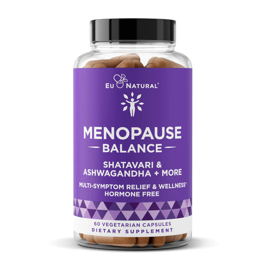 Premium Menopause Supplement for Women – Menopause Balance with Shatavari, Ashwagandha, L-Theanine & Holy Basil – Holistic Multi-Symptom Menopause Support & Hot Flash Relief – 60 Vegetarian Capsules Eu NaturalAU supplements