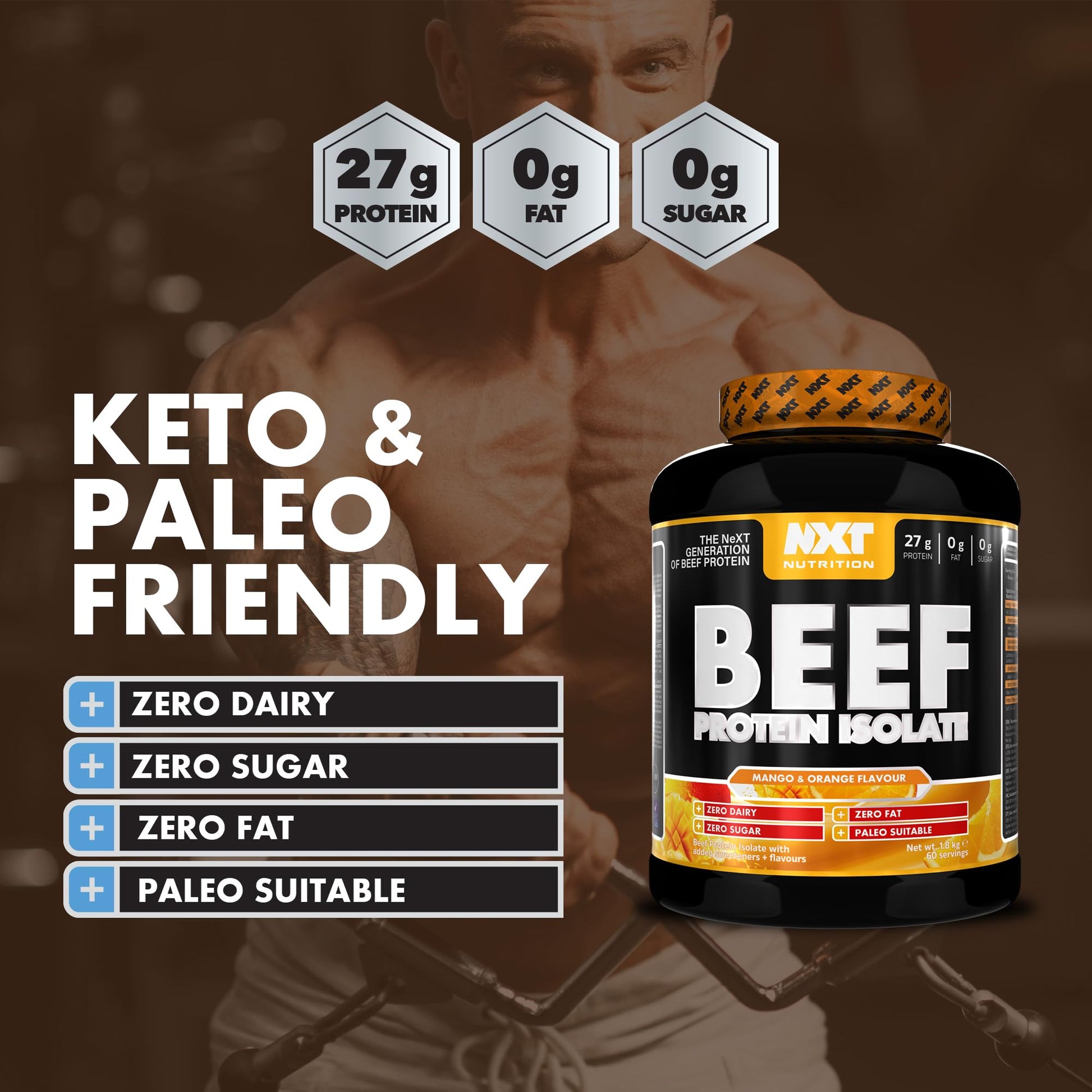 NXT Nutrition Beef Protein Isolate Powder - Protein Powder High in Natural Amino Acids NXT Nutrition Au supplements