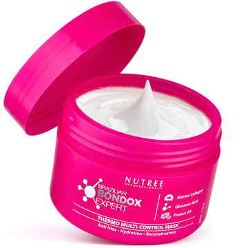 Brazilian Hair Bottox Expert Thermal Mask 8.8 oz - Contains Marine Collagen and Almond Oil - Formaldehyde-Free - Repairs the Hair Elasticity and Flexibility, Softens, Moisturizers, Adds Shine Nutree Professional Au supplements
