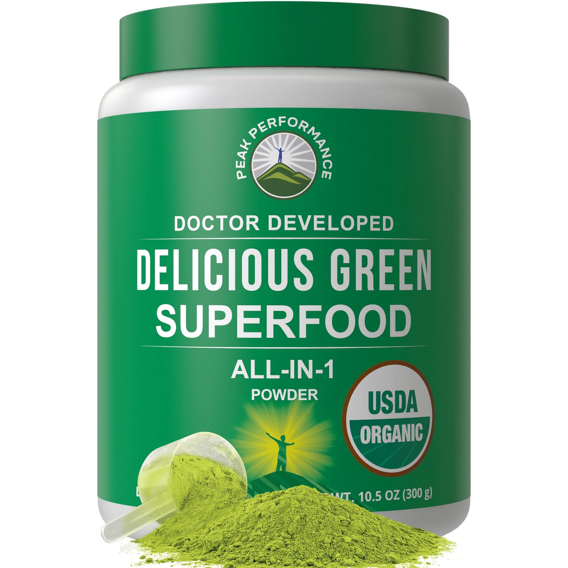 Peak Performance Organic Greens Superfood Powder. Best Tasting Super Greens Powder with 25+ Organic Ingredients for Max Energy and Athletic Performance. Vegan Keto Green Juice Daily Drink Peak Performance Au supplements