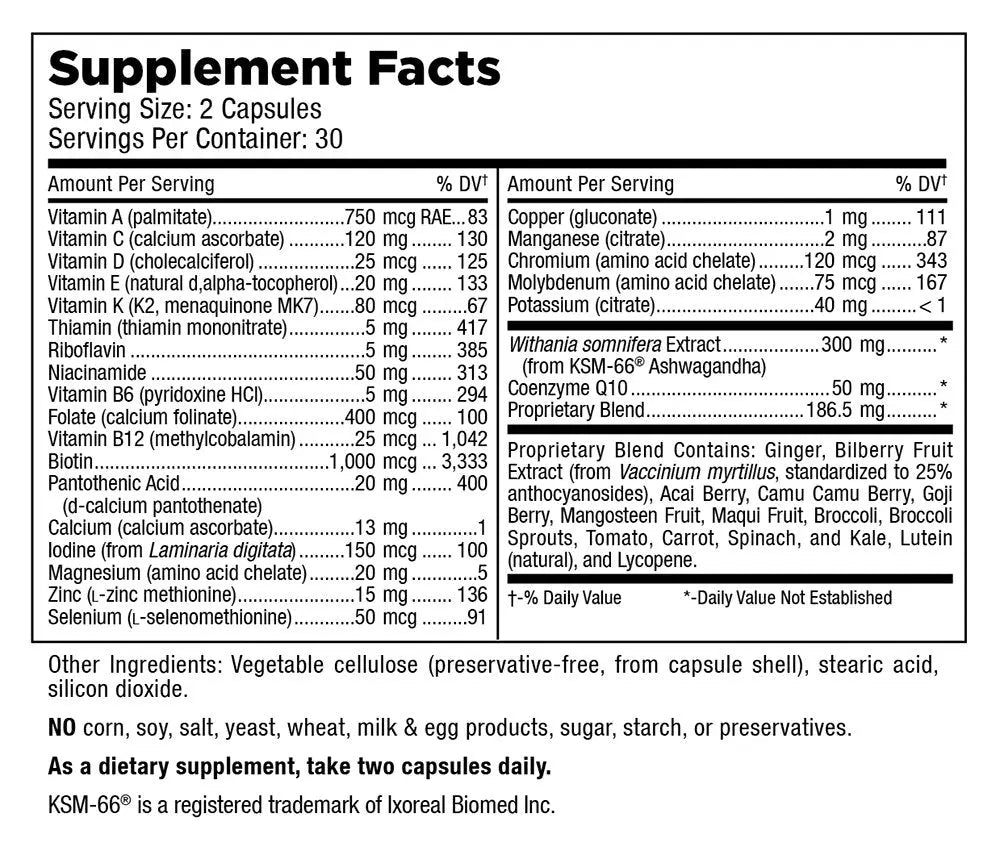 Mt. Angel Vitamins - Daily Womens Multivitamin - Adult Formula with Iron, Calcium, KSM-66 Ashwaganda, and a Potent Proprietary Herbal Blend Mt. Angel Vitamins Au supplements
