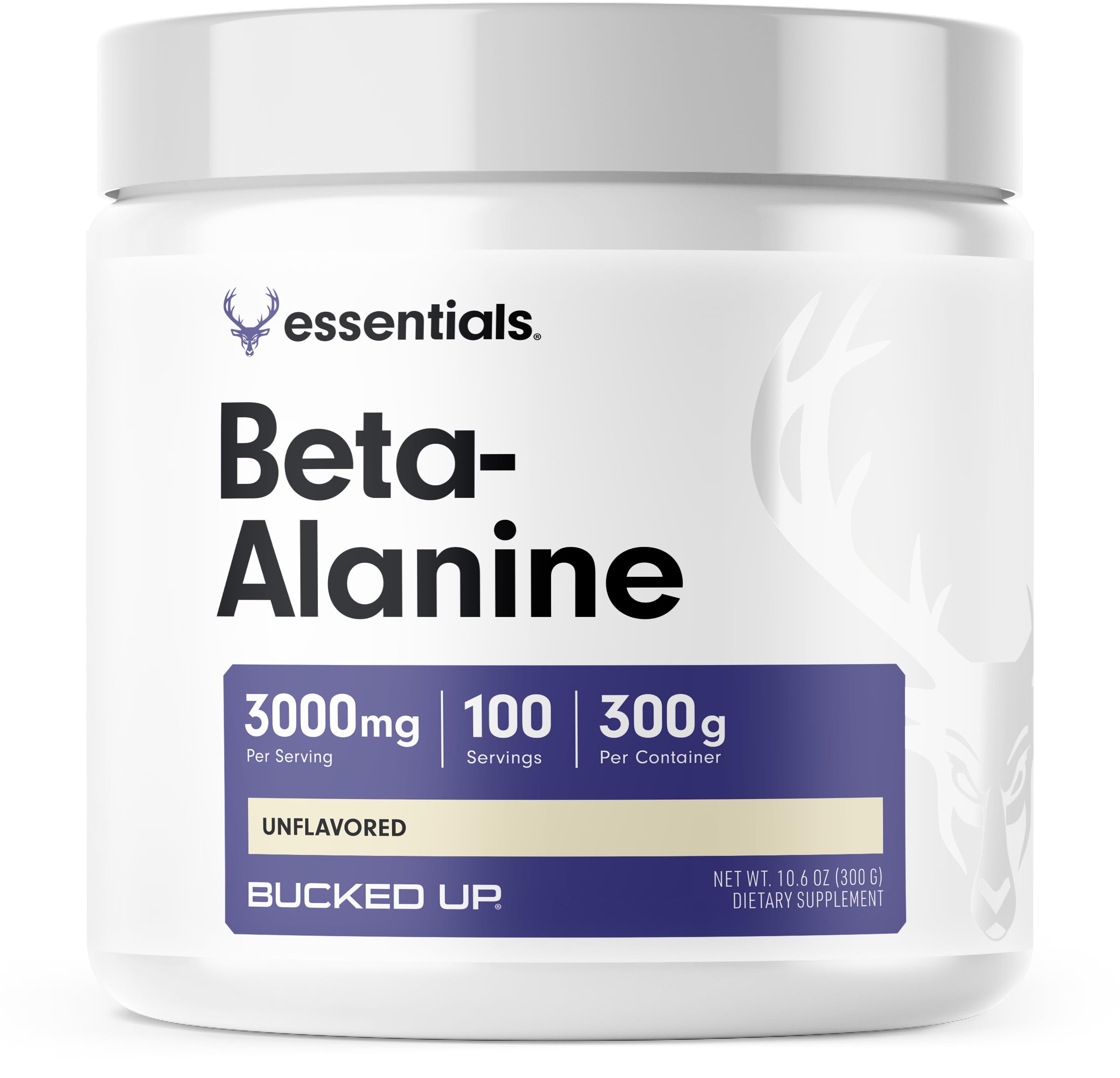 Bucked Up Beta Alanine 300mg Powder, Non-GMO, Gluten-Free, Unflavored (100 Servings) Bucked Up Au supplements