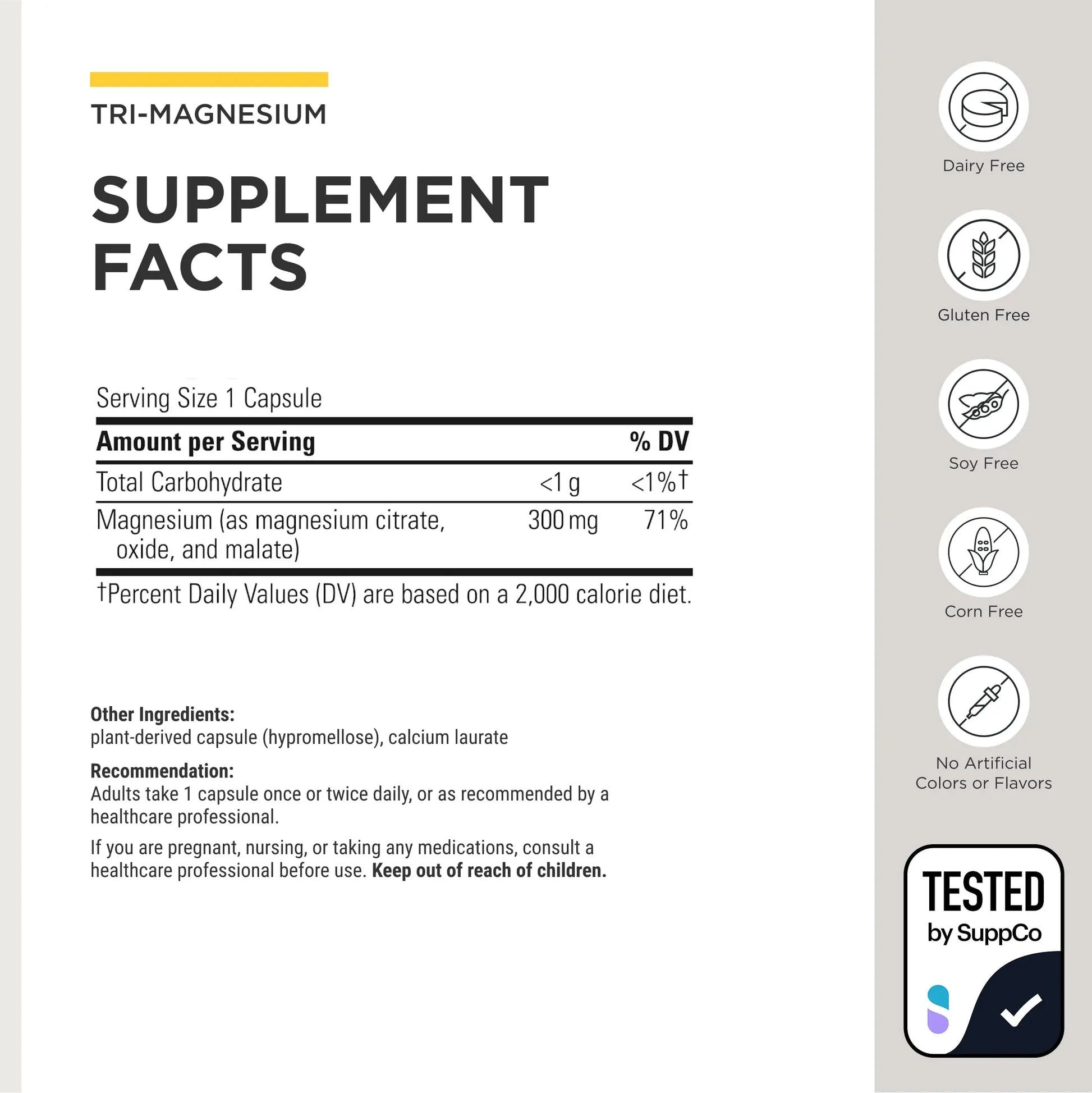 Integrative Therapeutics Tri-Magnesium - Supports Cellular Energy & Energy Metabolism* - Magnesium Supplement for Heart & Nerve Health Support* - Third-Party Tested - 90 Capsules (90 Servings) Integrative Therapeutics Au supplements