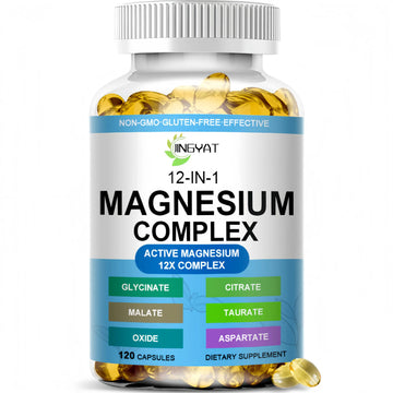 Magnesium Complex Softgels - 12-in-1 Magnesium Supplement with Glycinate,Citrate,Malate,Oxide,Taurate - High Absorption Magnesium Complex for Women & Men for Muscle, Heart, Sleep, Bone, Nerve Support JINGYAT Au supplements